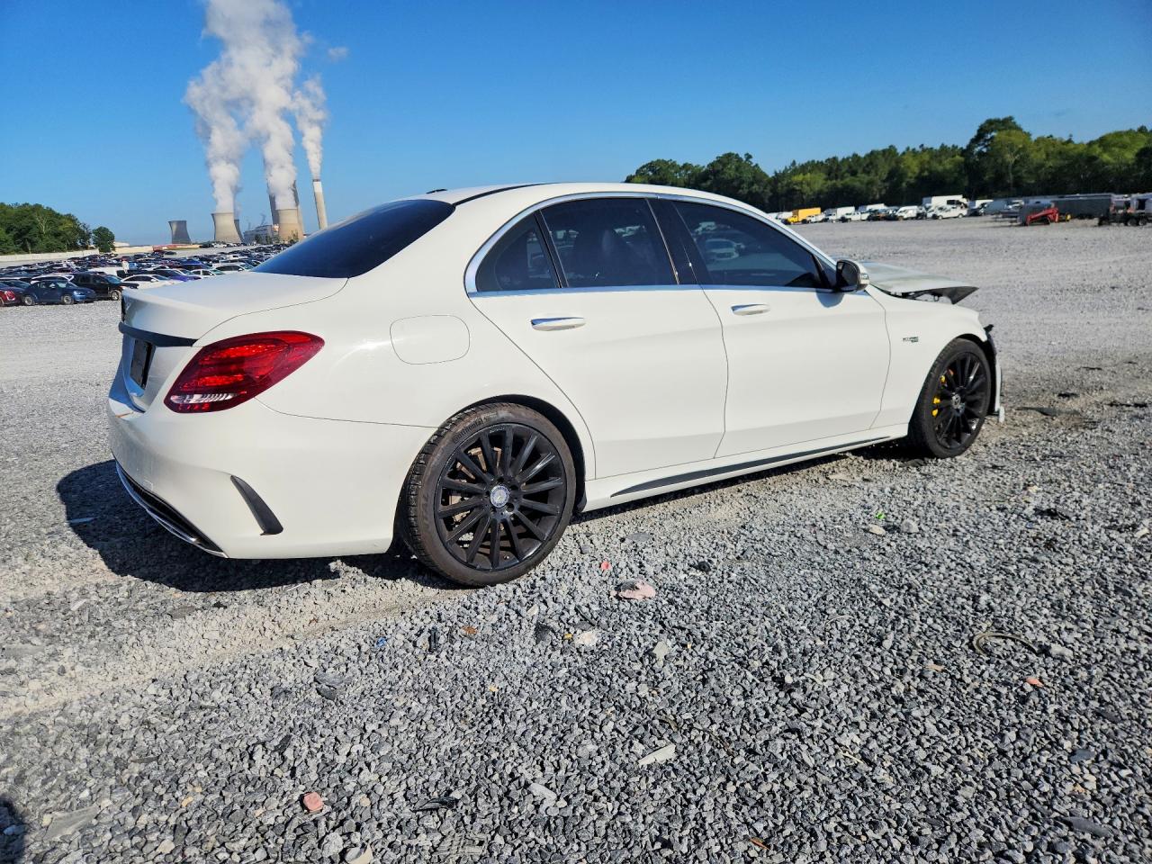 2015 Mercedes-benz C 400 4matic White vin: 55SWF6GB8FU010075