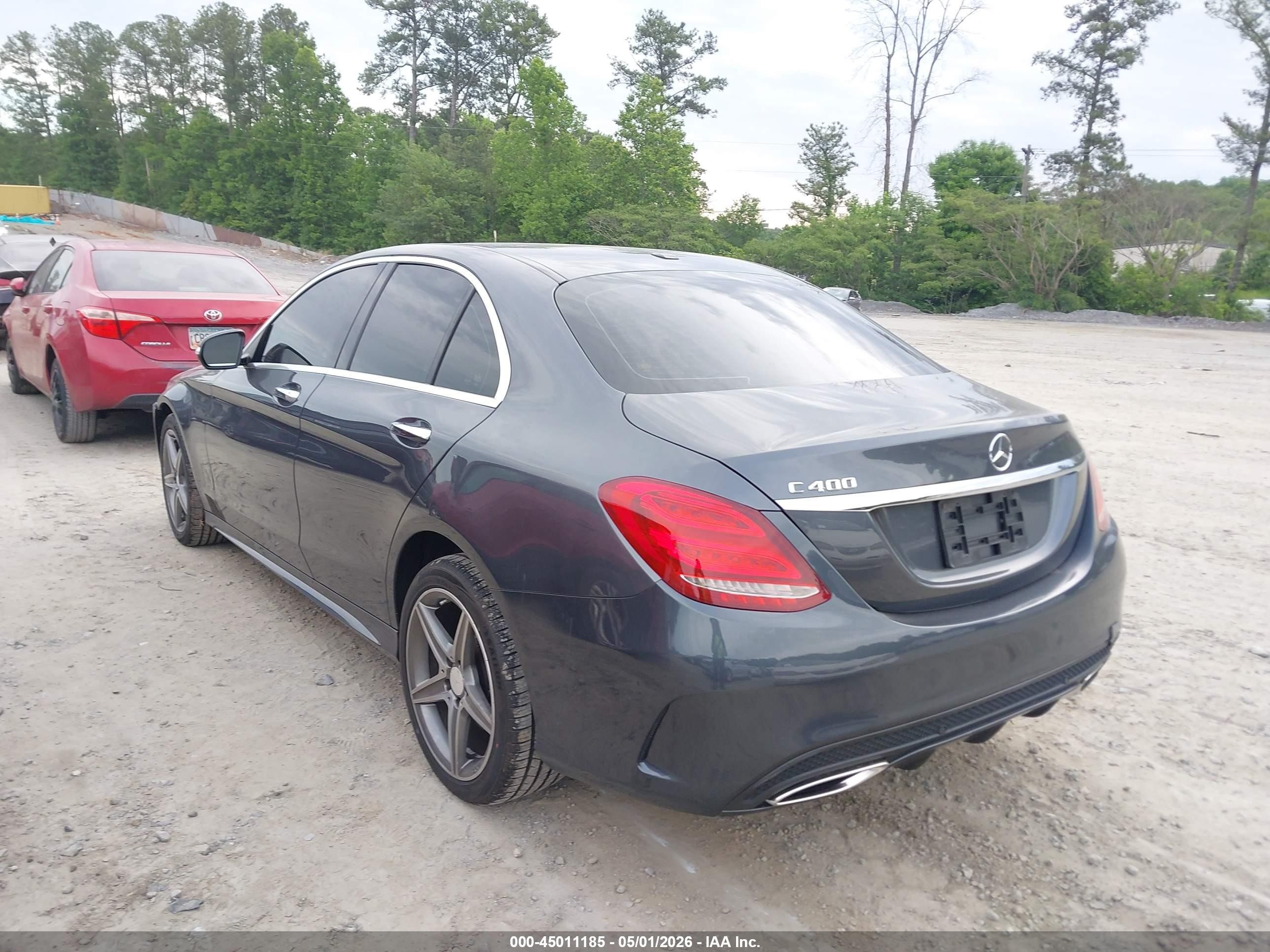 2015 Mercedes-benz C 400 4matic Gray vin: 55SWF6GB8FU020024