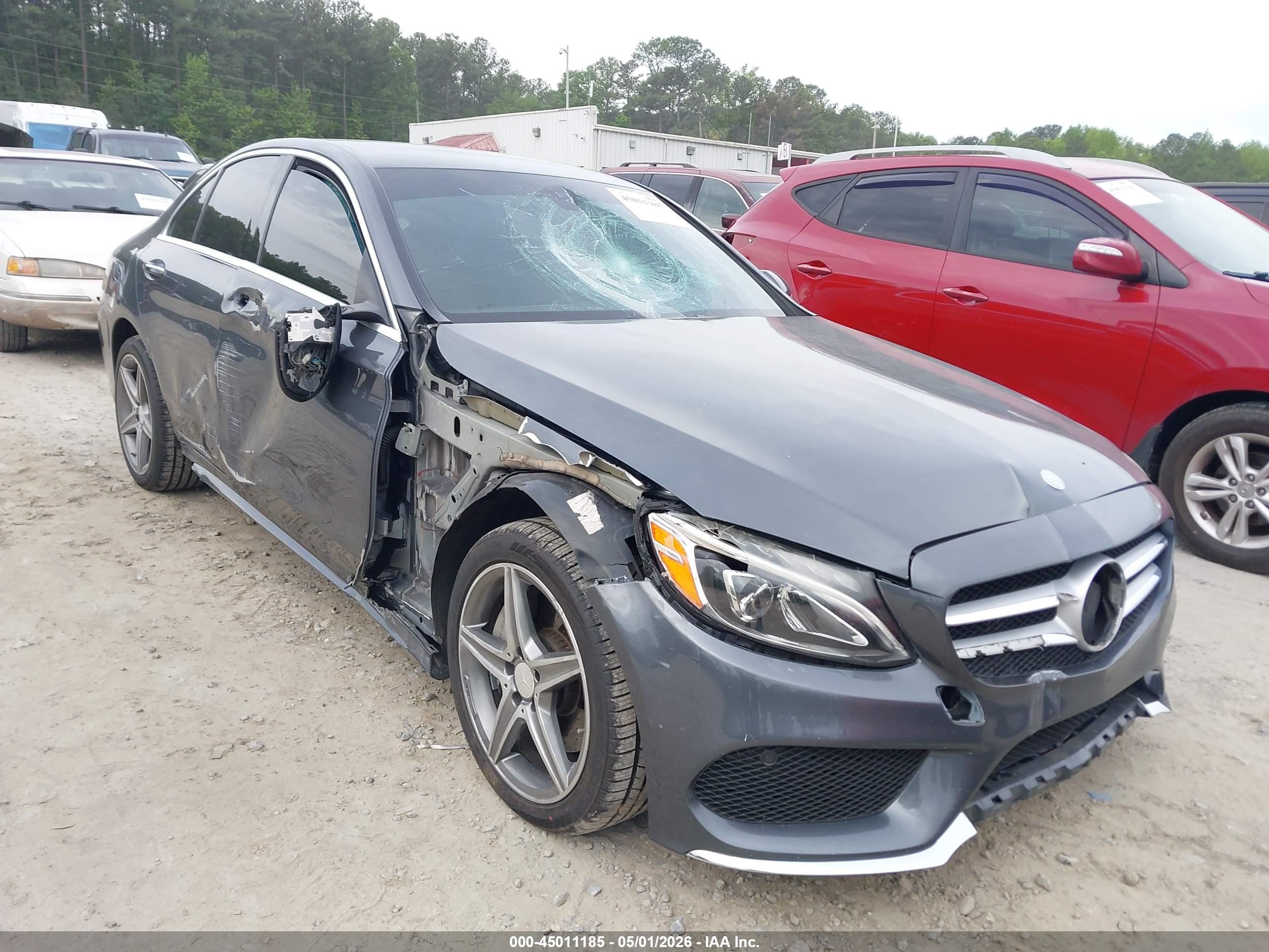 2015 Mercedes-benz C 400 4matic Gray vin: 55SWF6GB8FU020024