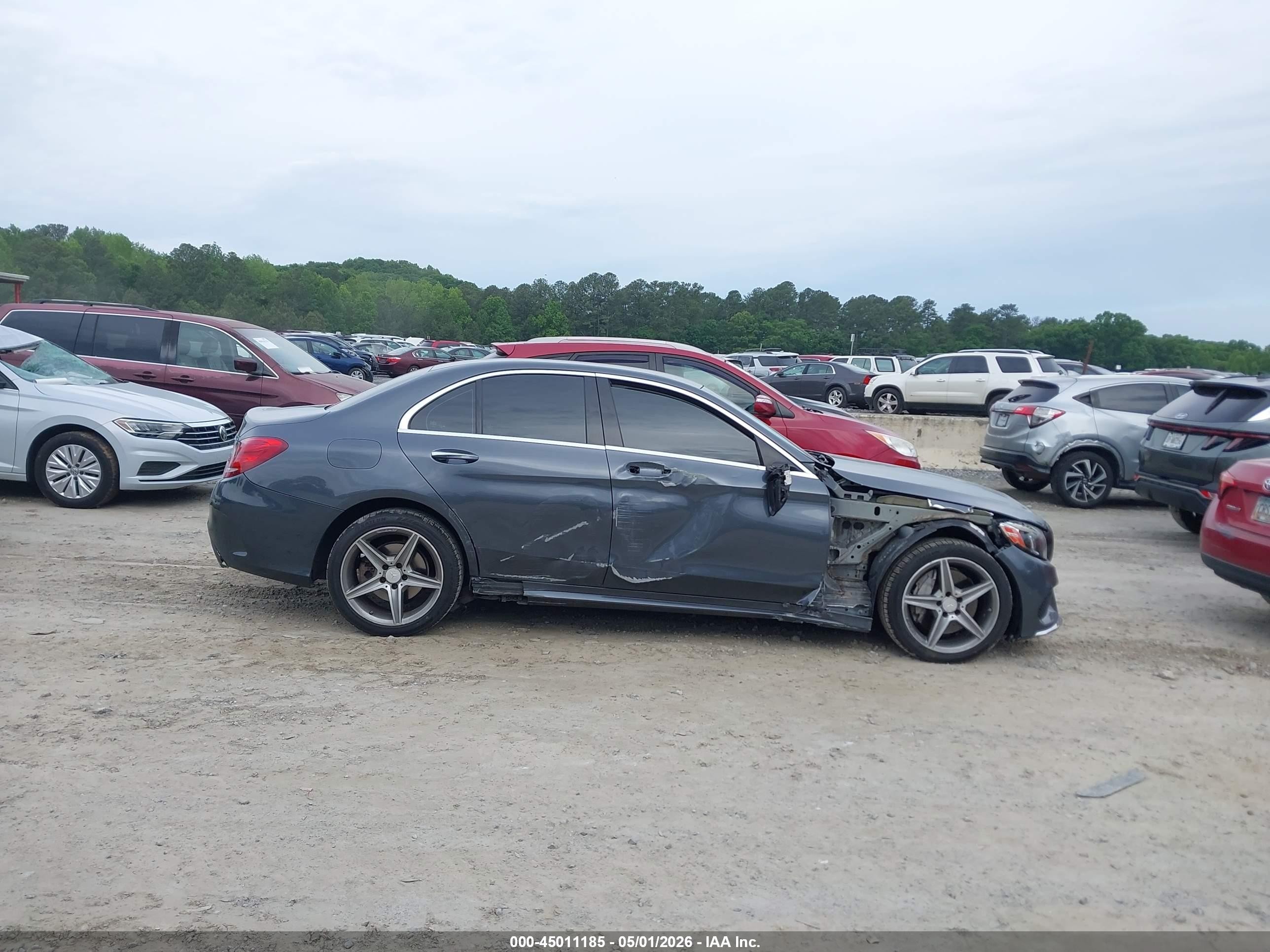 2015 Mercedes-benz C 400 4matic Gray vin: 55SWF6GB8FU020024