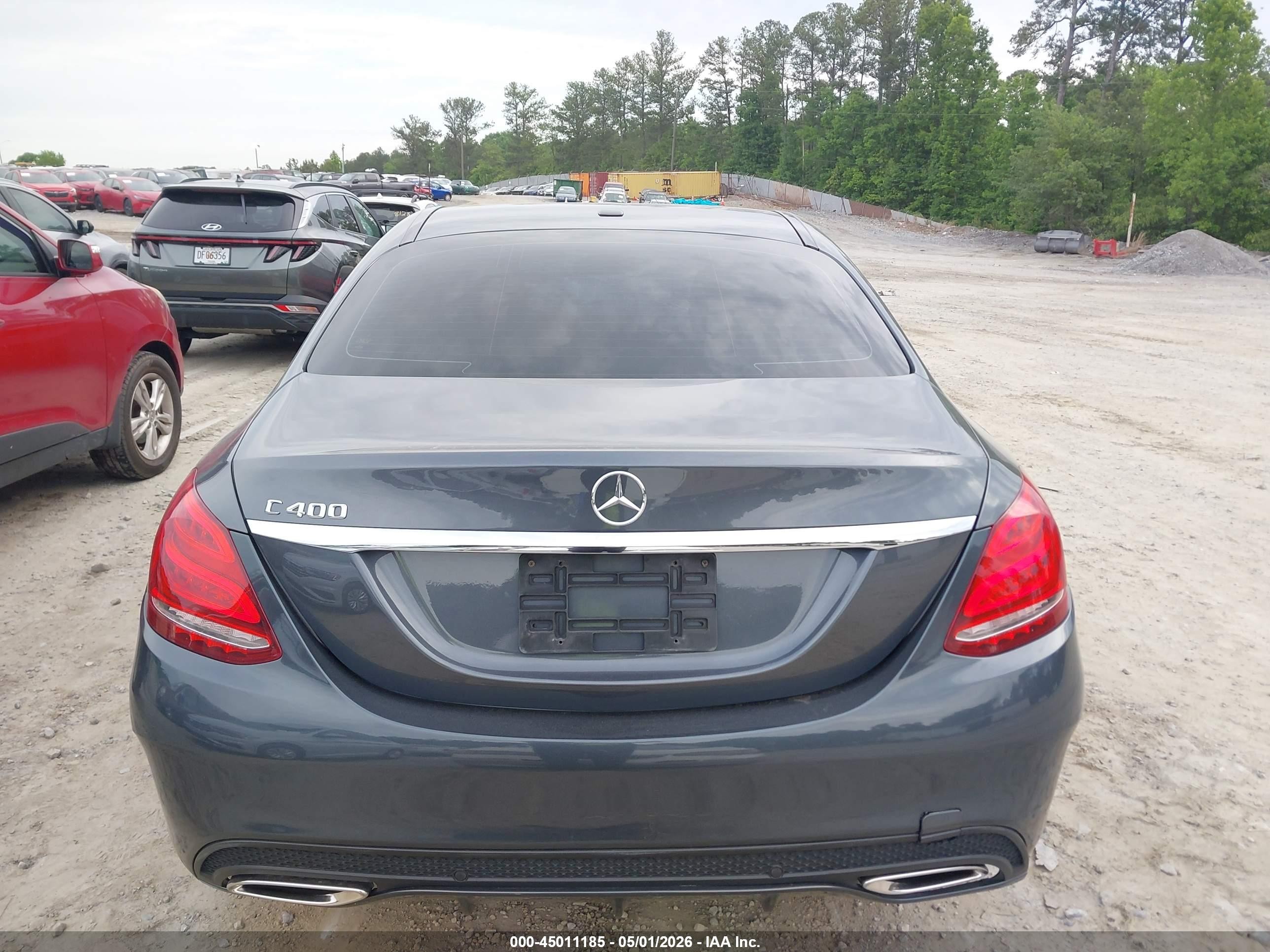2015 Mercedes-benz C 400 4matic Gray vin: 55SWF6GB8FU020024