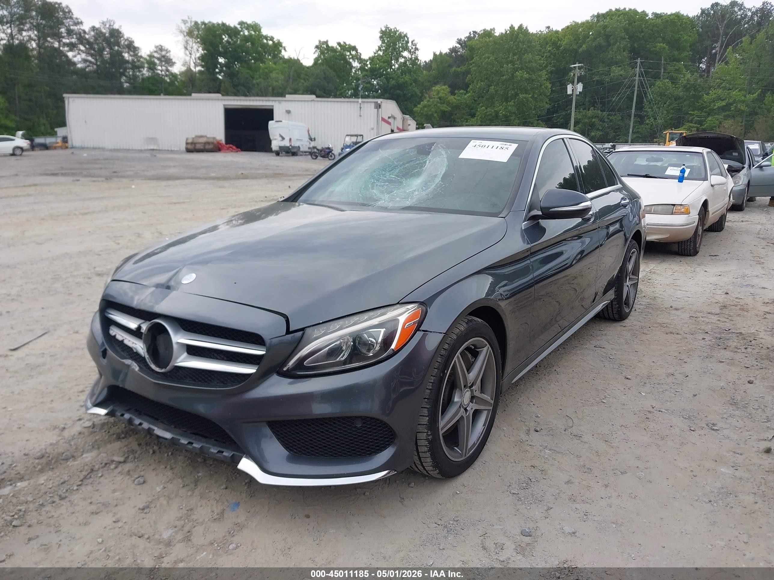 2015 Mercedes-benz C 400 4matic Gray vin: 55SWF6GB8FU020024