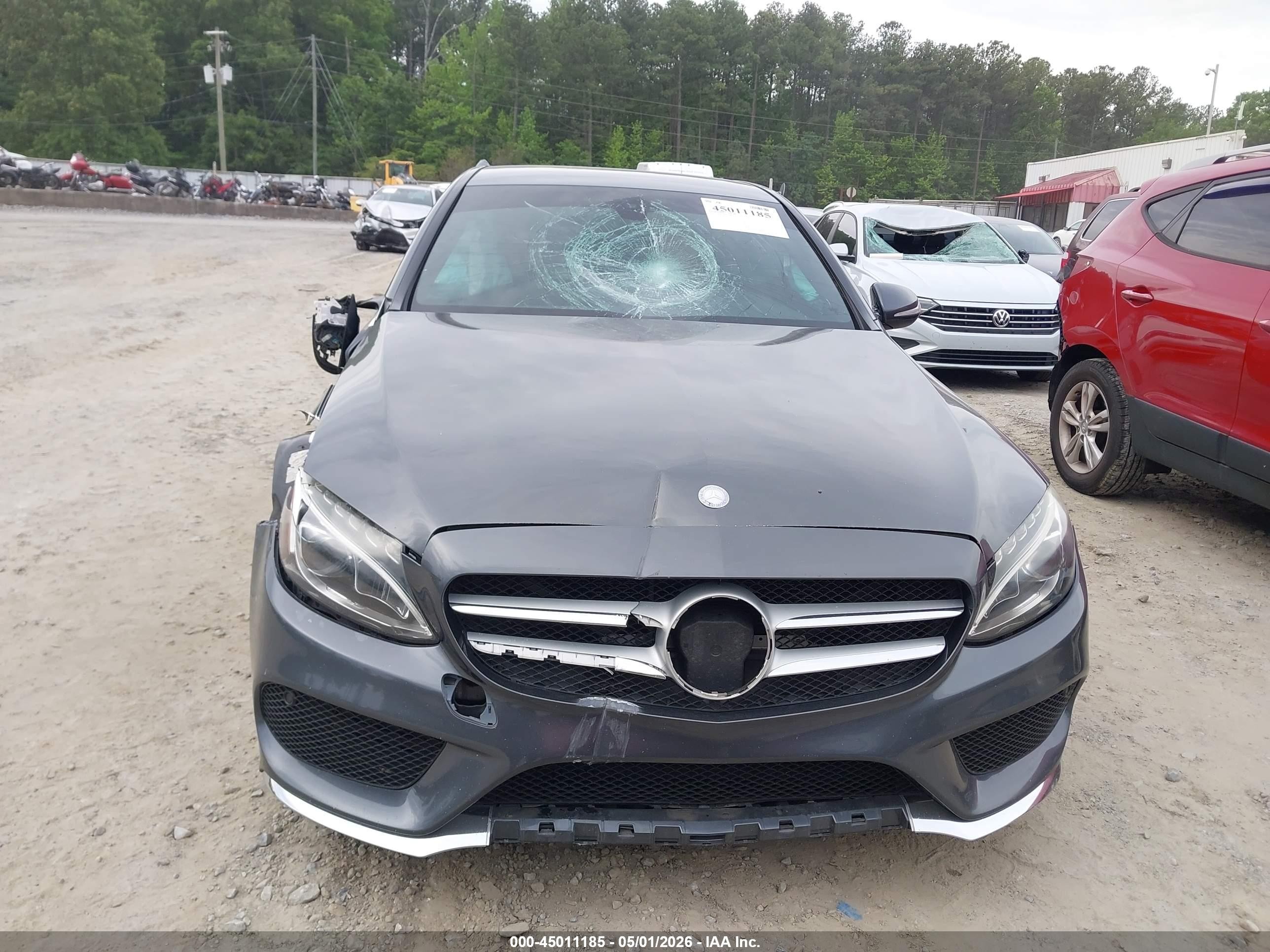 2015 Mercedes-benz C 400 4matic Gray vin: 55SWF6GB8FU020024