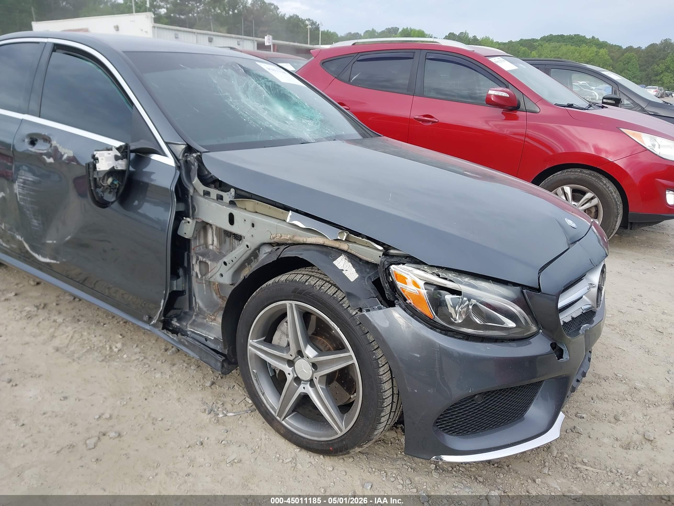 2015 Mercedes-benz C 400 4matic Gray vin: 55SWF6GB8FU020024