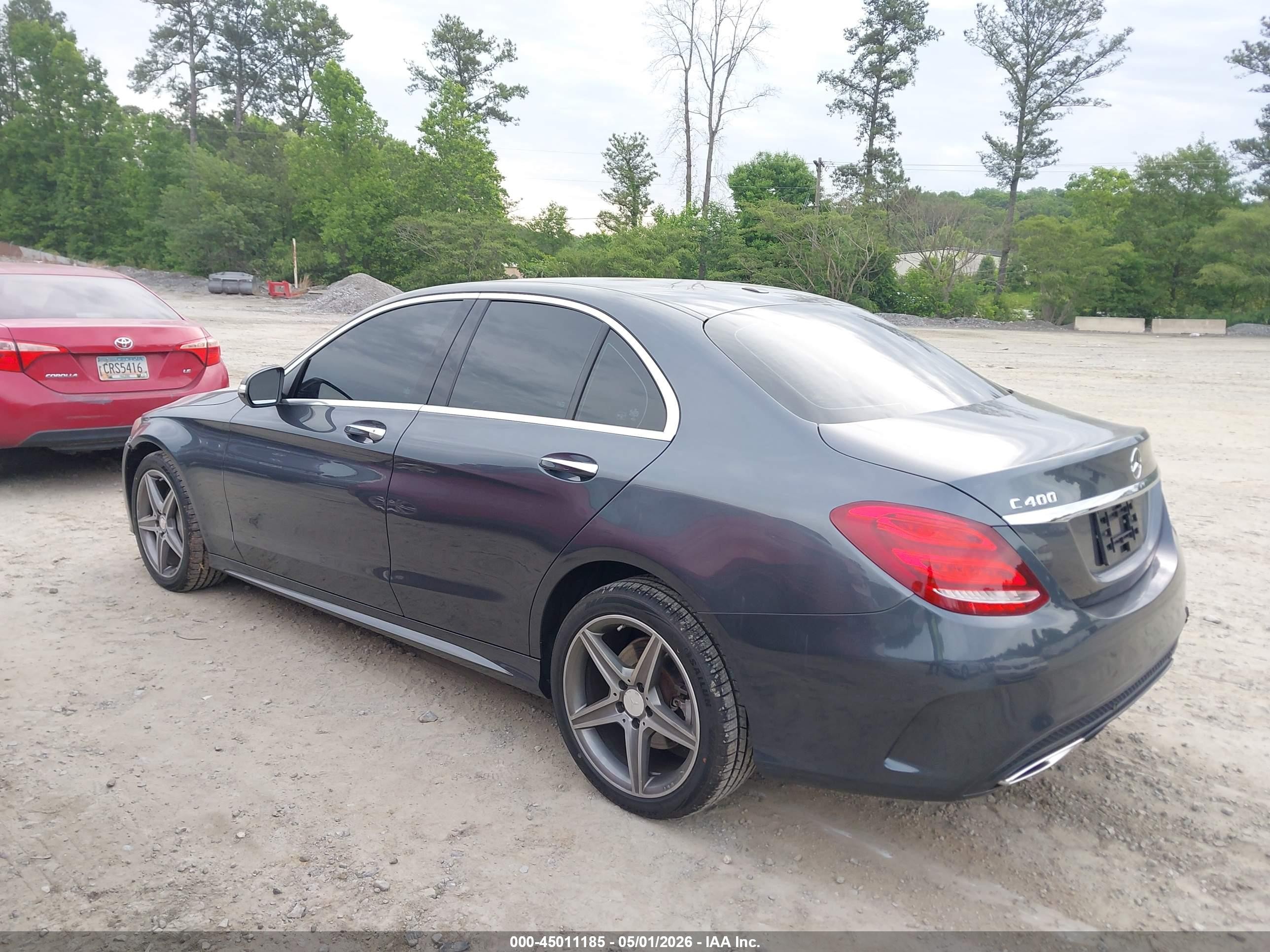 2015 Mercedes-benz C 400 4matic Gray vin: 55SWF6GB8FU020024