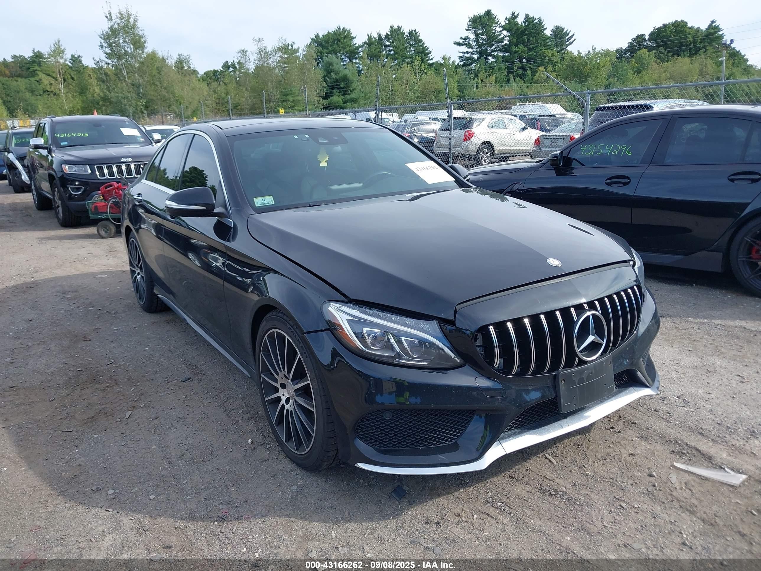 2015 Mercedes-benz C 400 4matic Black vin: 55SWF6GB8FU034537