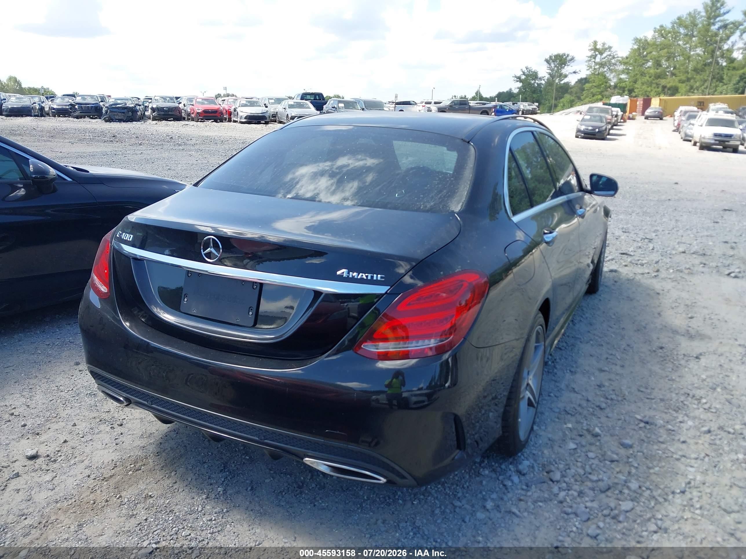 2015 Mercedes-benz C 400 4matic Black vin: 55SWF6GB8FU041021