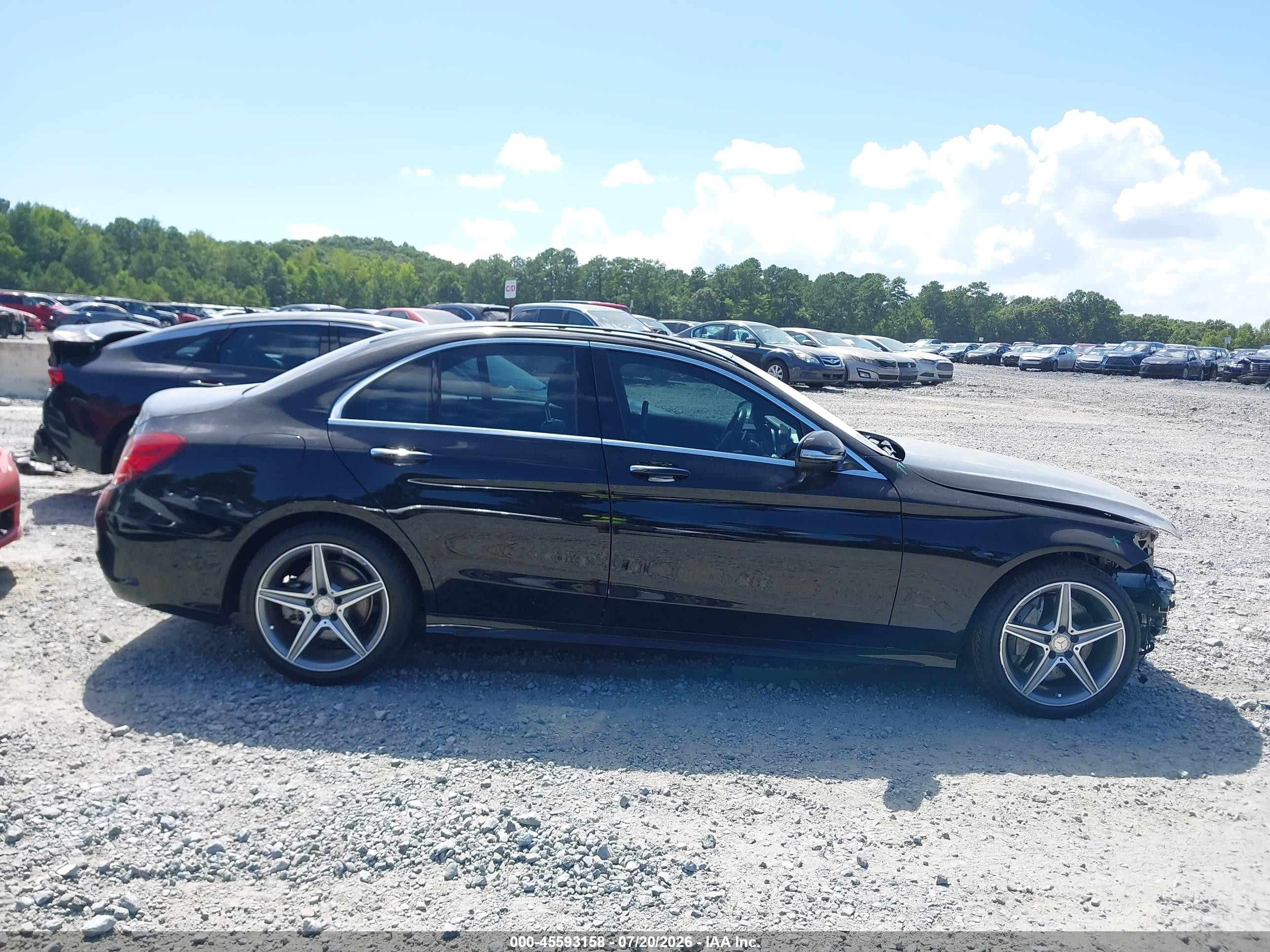 2015 Mercedes-benz C 400 4matic Black vin: 55SWF6GB8FU041021