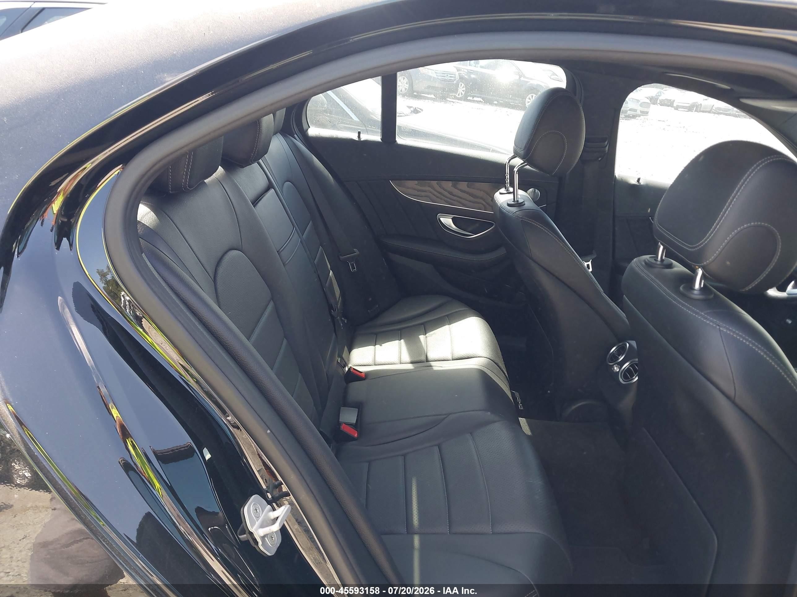 2015 Mercedes-benz C 400 4matic Black vin: 55SWF6GB8FU041021