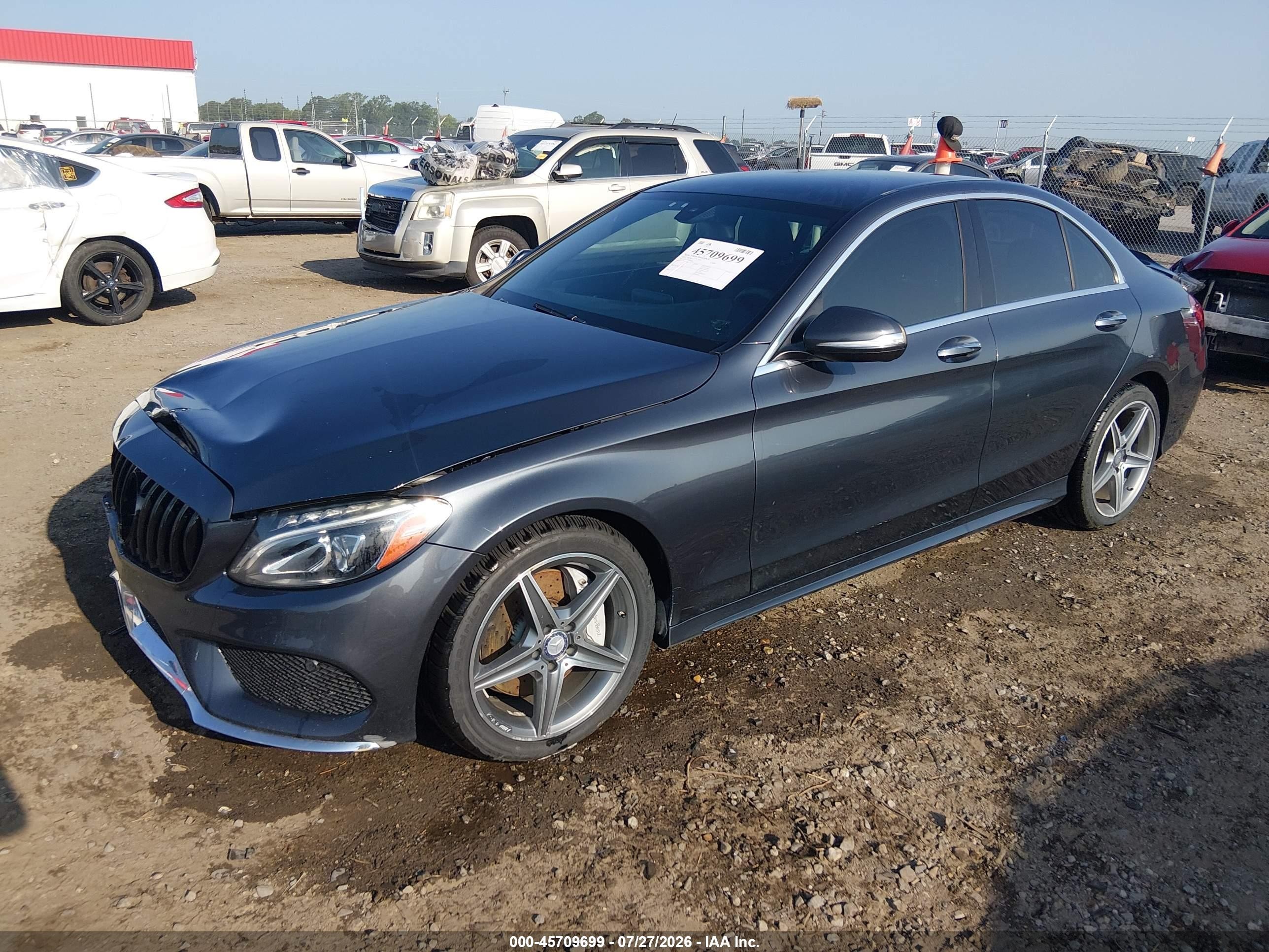 2015 Mercedes-benz C 400 4matic Gray vin: 55SWF6GB9FU023532