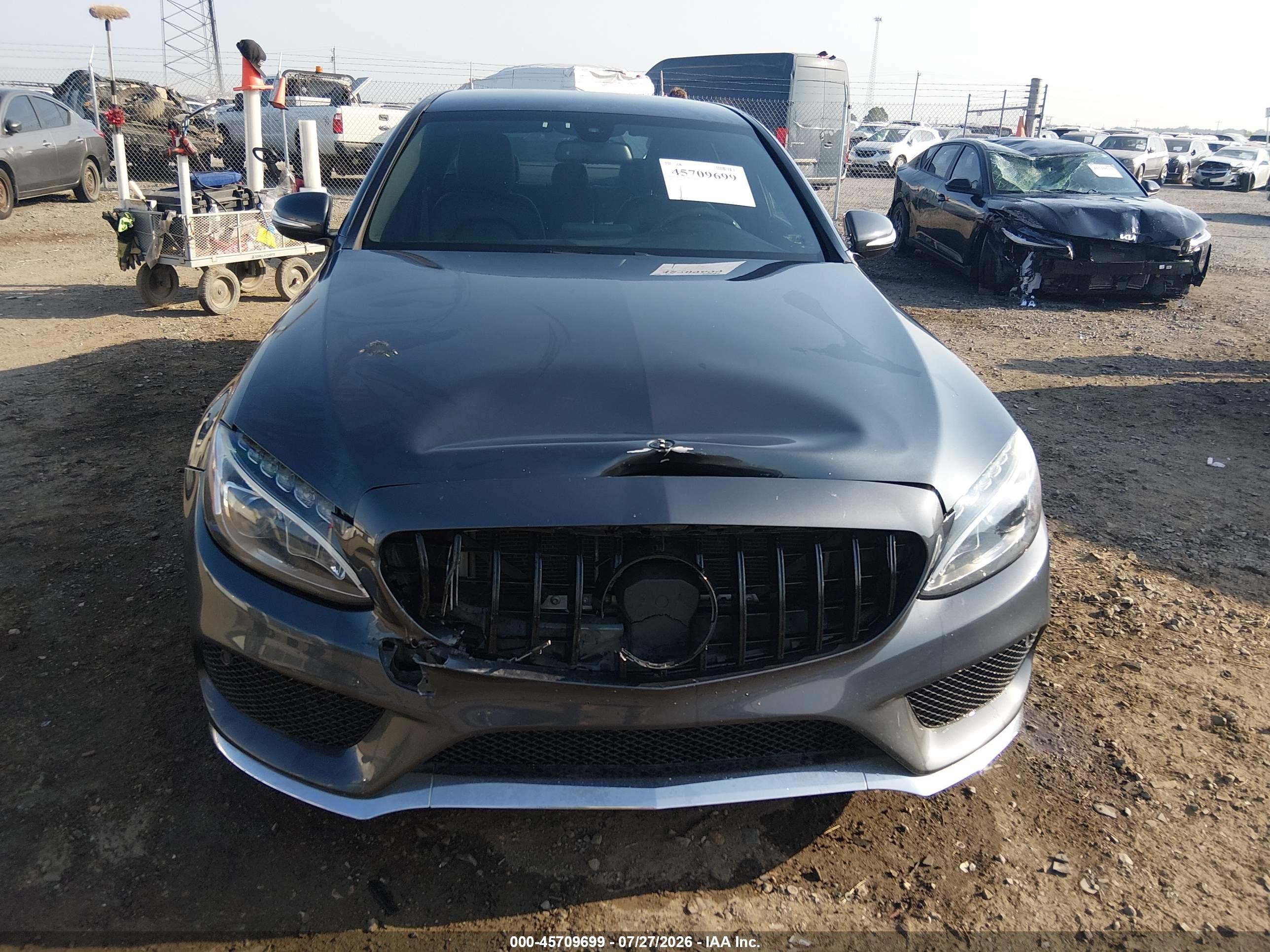 2015 Mercedes-benz C 400 4matic Gray vin: 55SWF6GB9FU023532