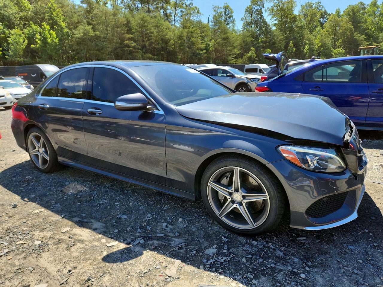 2015 Mercedes-benz C 400 4matic Gray vin: 55SWF6GB9FU027774
