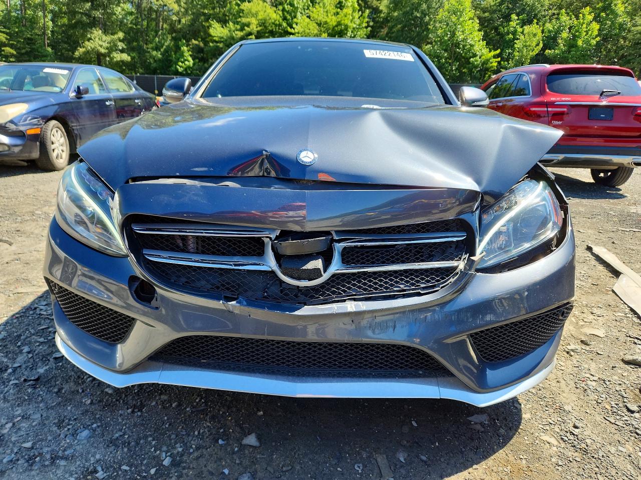 2015 Mercedes-benz C 400 4matic Gray vin: 55SWF6GB9FU027774