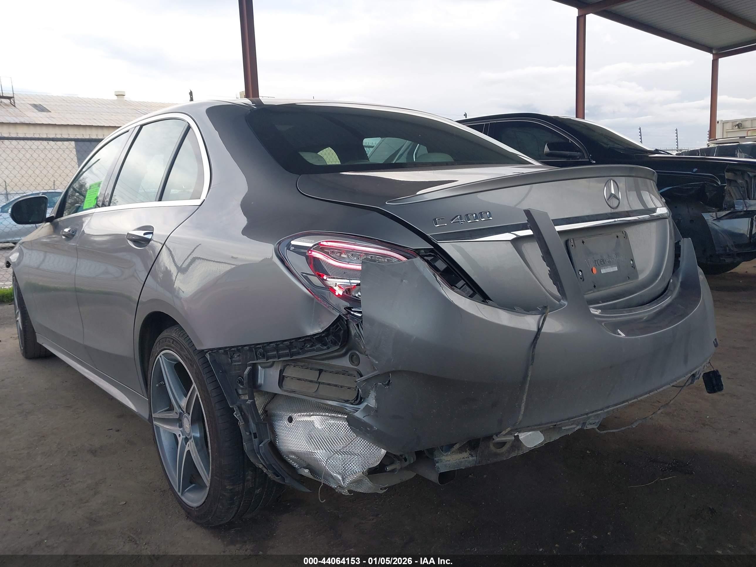 2015 Mercedes-benz C 400 4matic Gray vin: 55SWF6GB9FU042226
