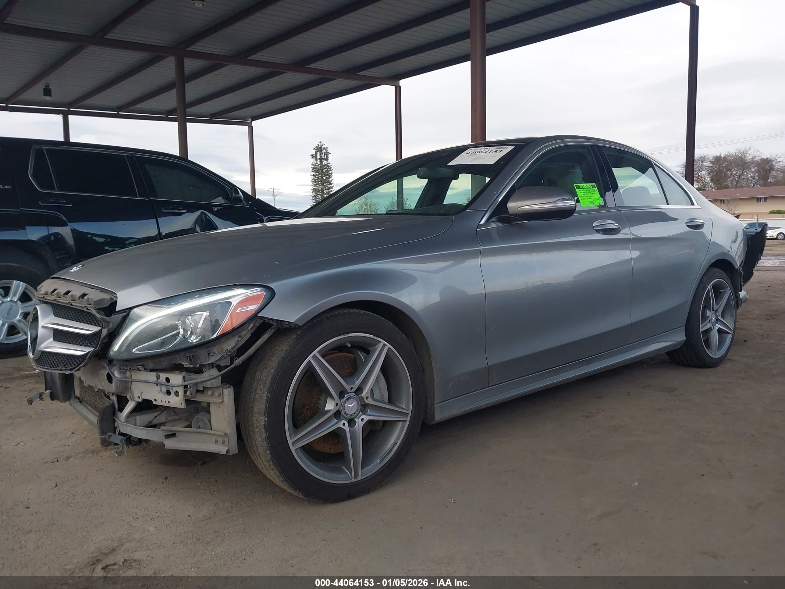 2015 Mercedes-benz C 400 4matic Gray vin: 55SWF6GB9FU042226