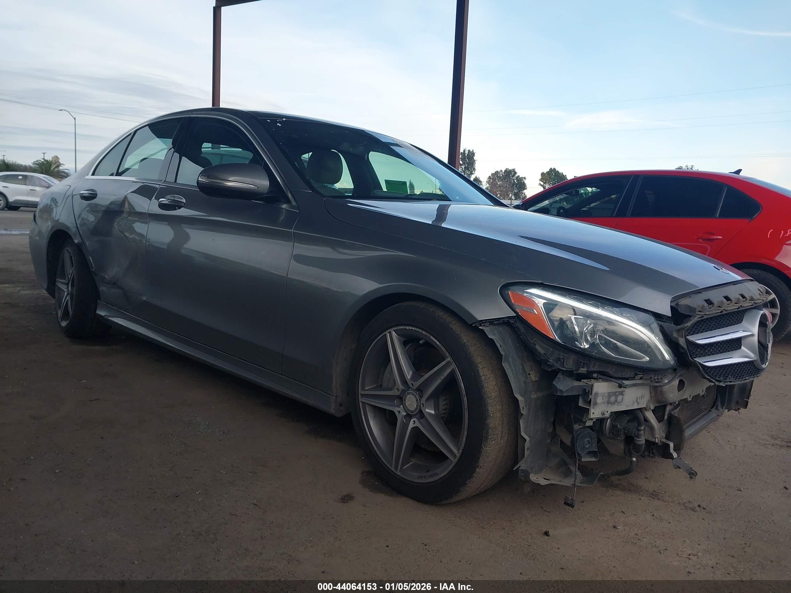 2015 Mercedes-benz C 400 4matic Gray vin: 55SWF6GB9FU042226