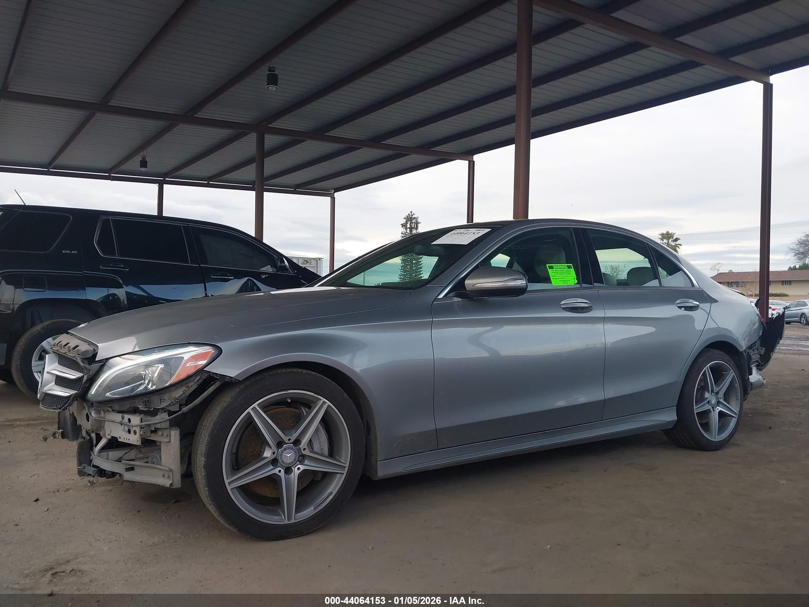 2015 Mercedes-benz C 400 4matic Gray vin: 55SWF6GB9FU042226