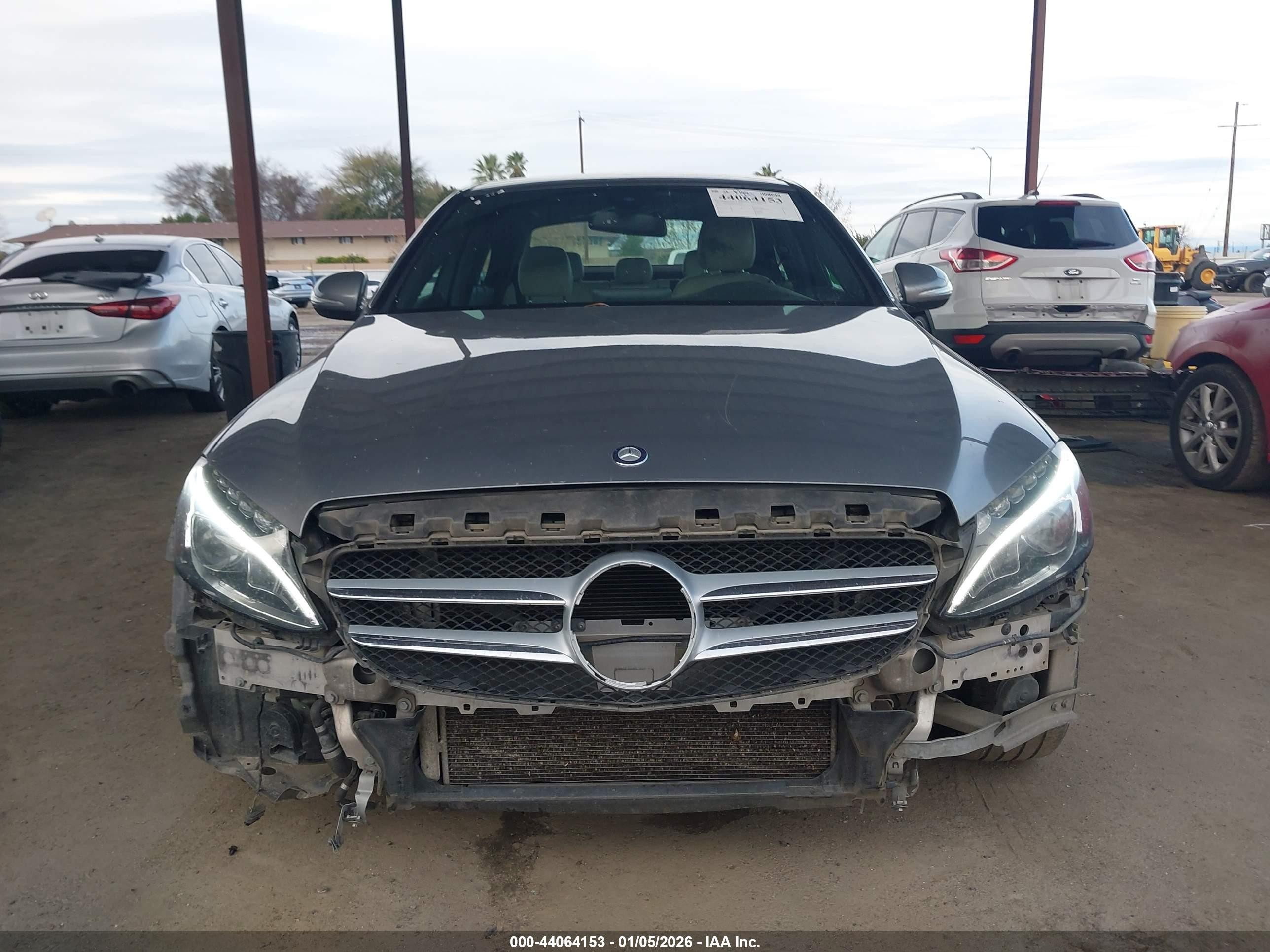 2015 Mercedes-benz C 400 4matic Gray vin: 55SWF6GB9FU042226