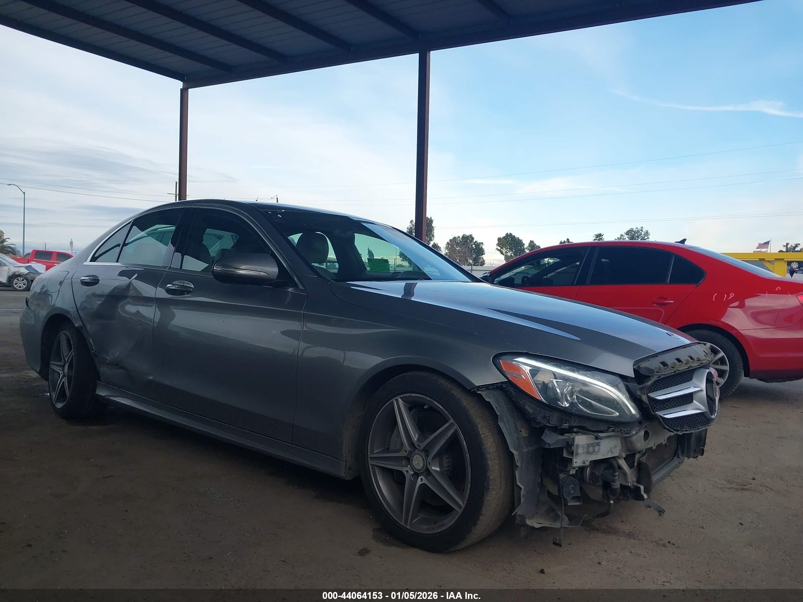 2015 Mercedes-benz C 400 4matic Gray vin: 55SWF6GB9FU042226