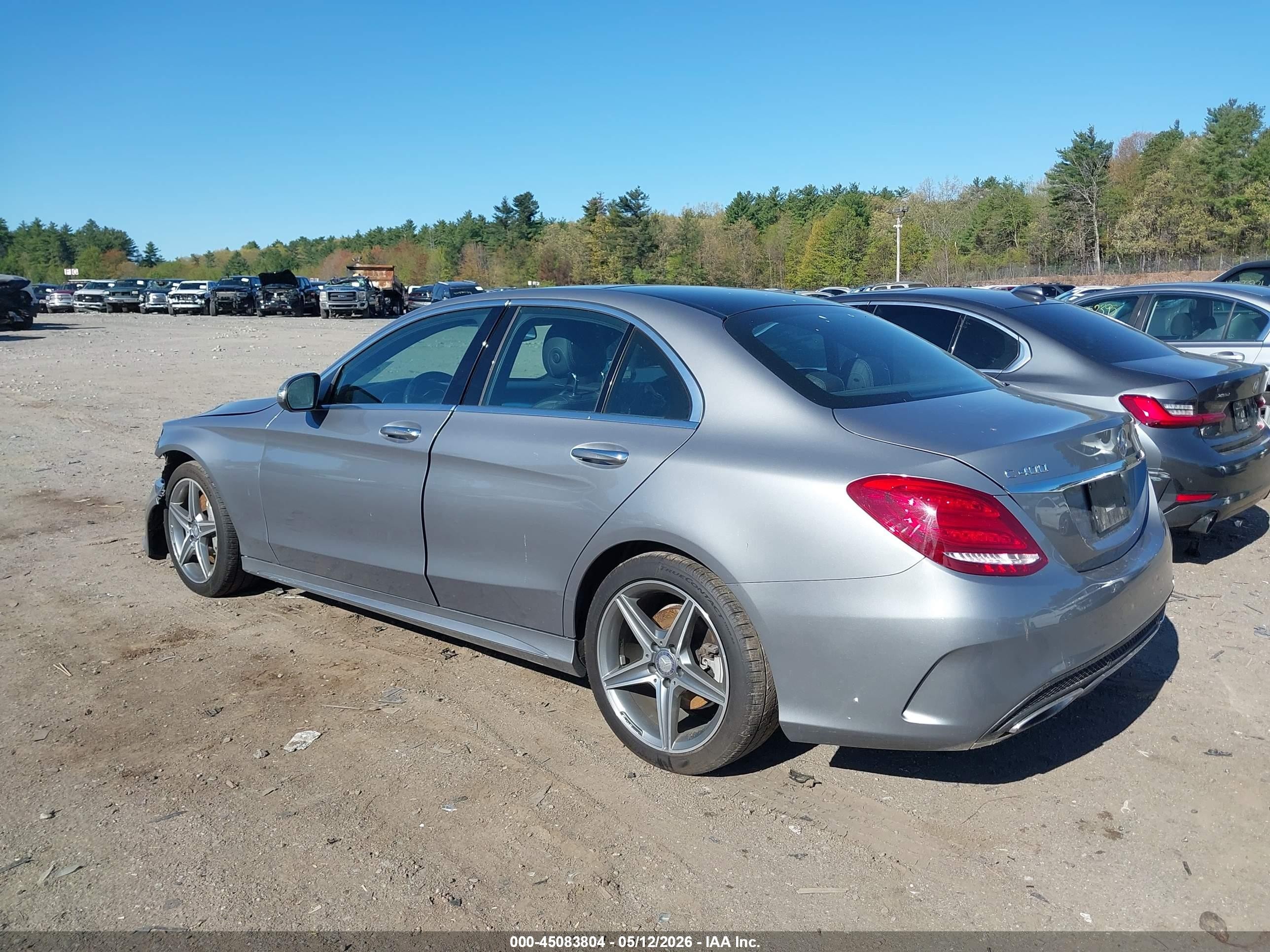 2015 Mercedes-benz C 400 4matic Silver vin: 55SWF6GBXFU010790