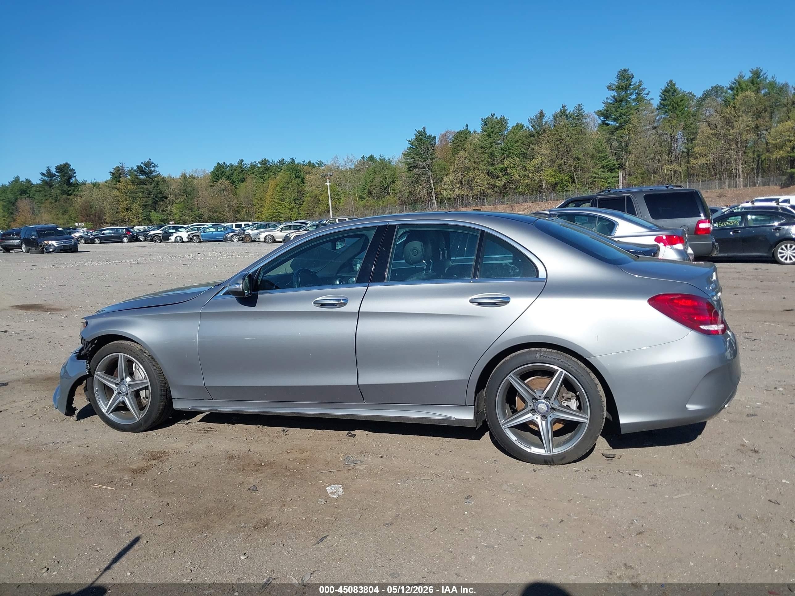 2015 Mercedes-benz C 400 4matic Silver vin: 55SWF6GBXFU010790