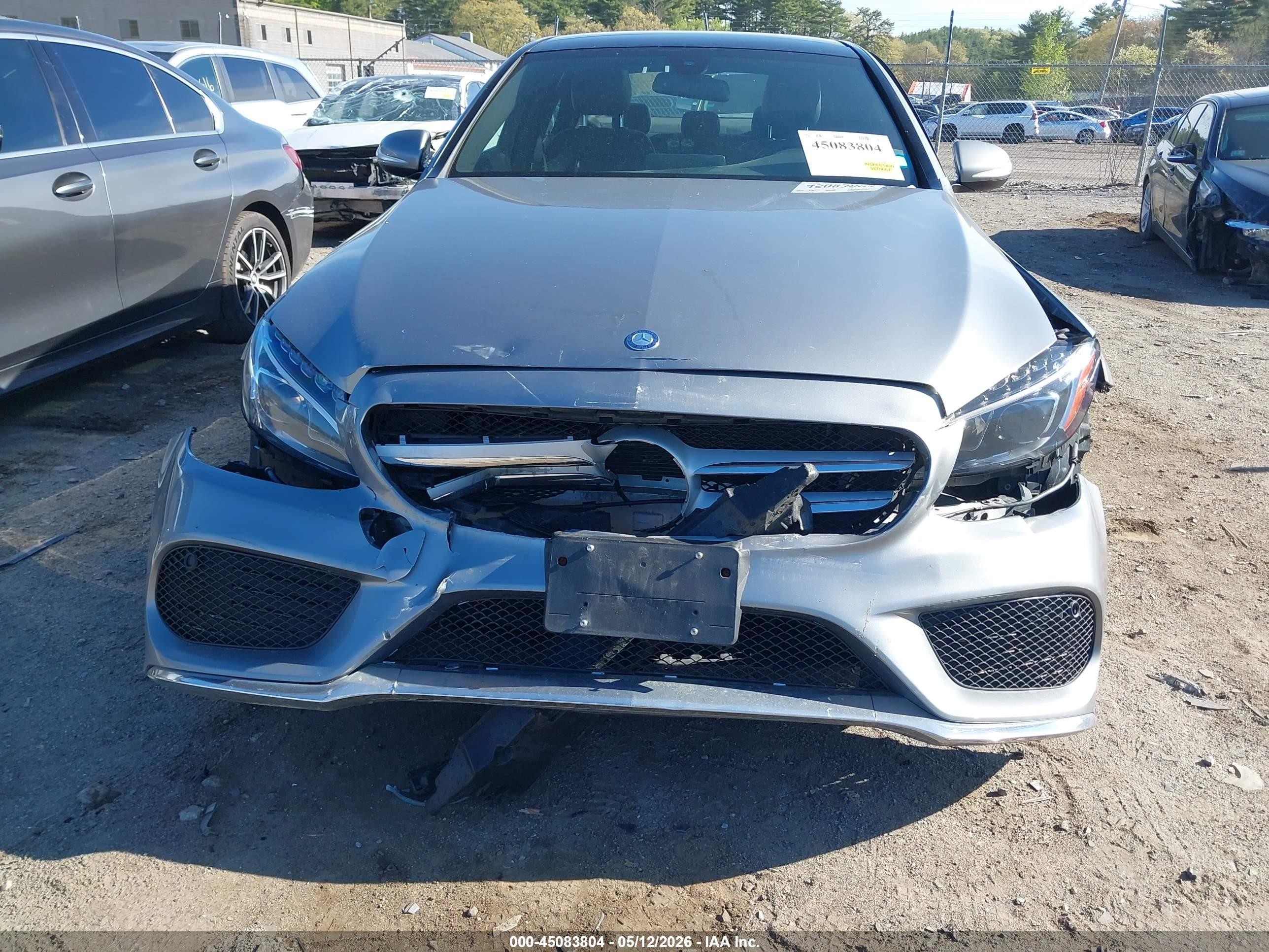 2015 Mercedes-benz C 400 4matic Silver vin: 55SWF6GBXFU010790
