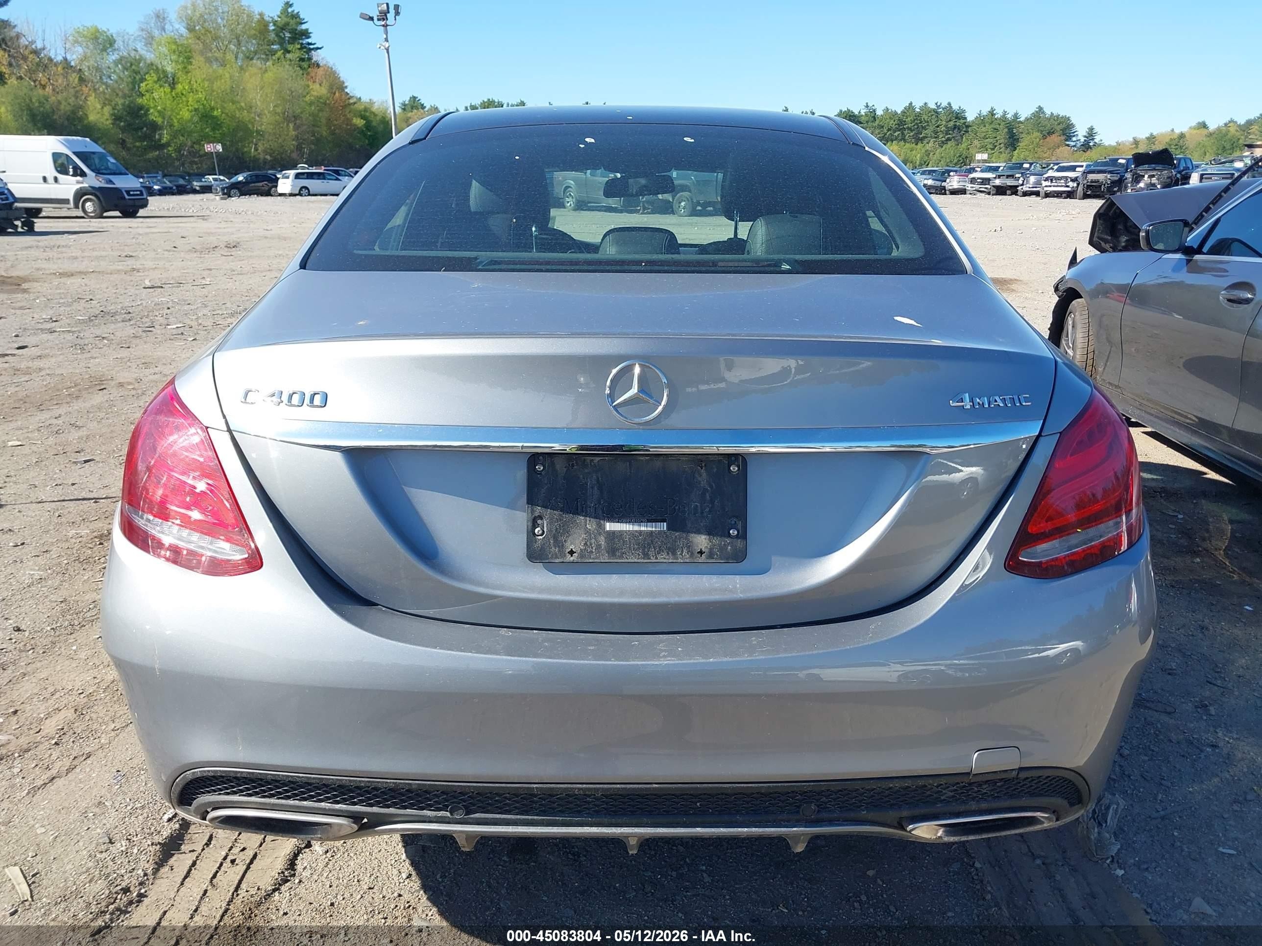2015 Mercedes-benz C 400 4matic Silver vin: 55SWF6GBXFU010790