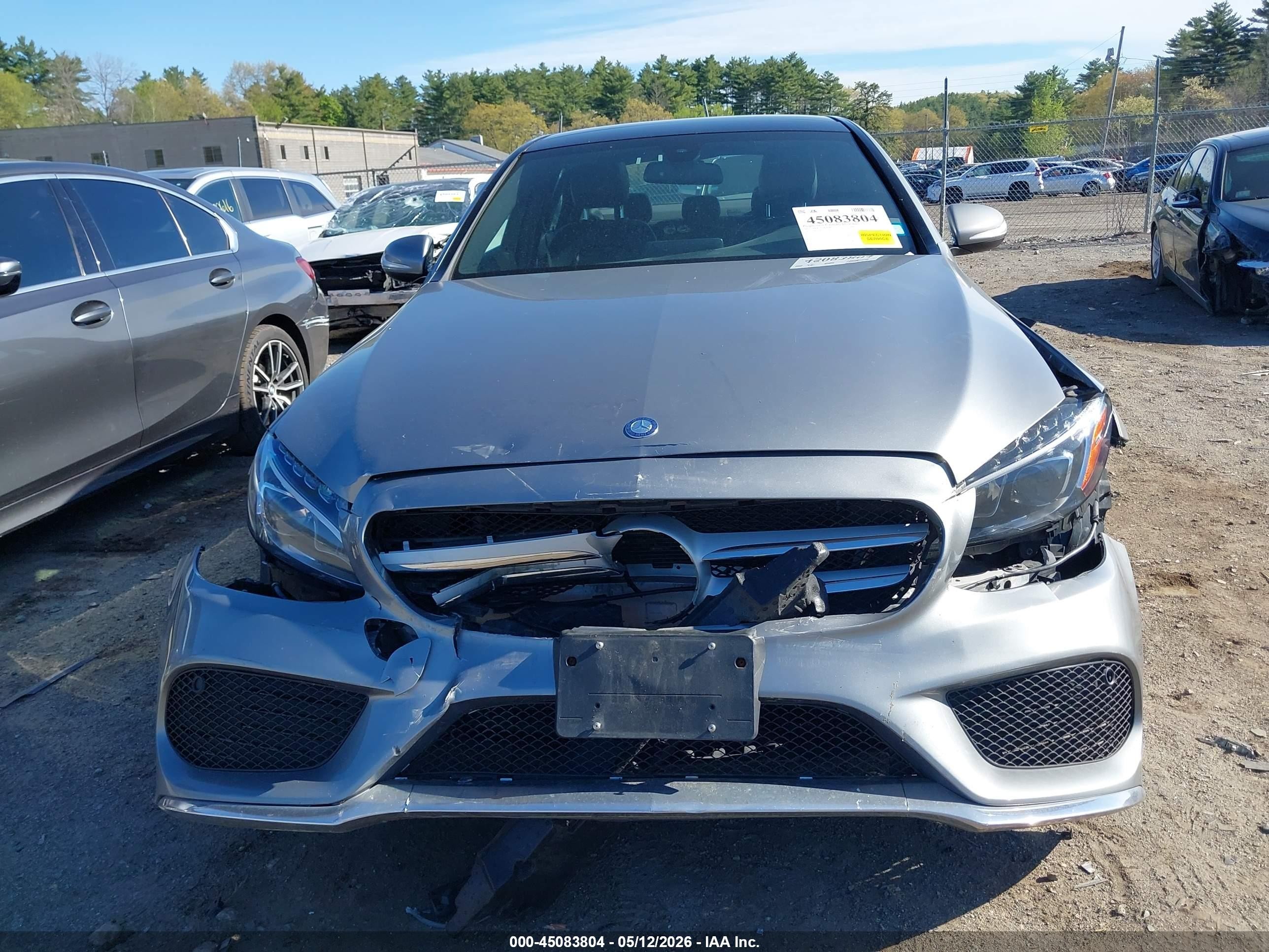 2015 Mercedes-benz C 400 4matic Silver vin: 55SWF6GBXFU010790
