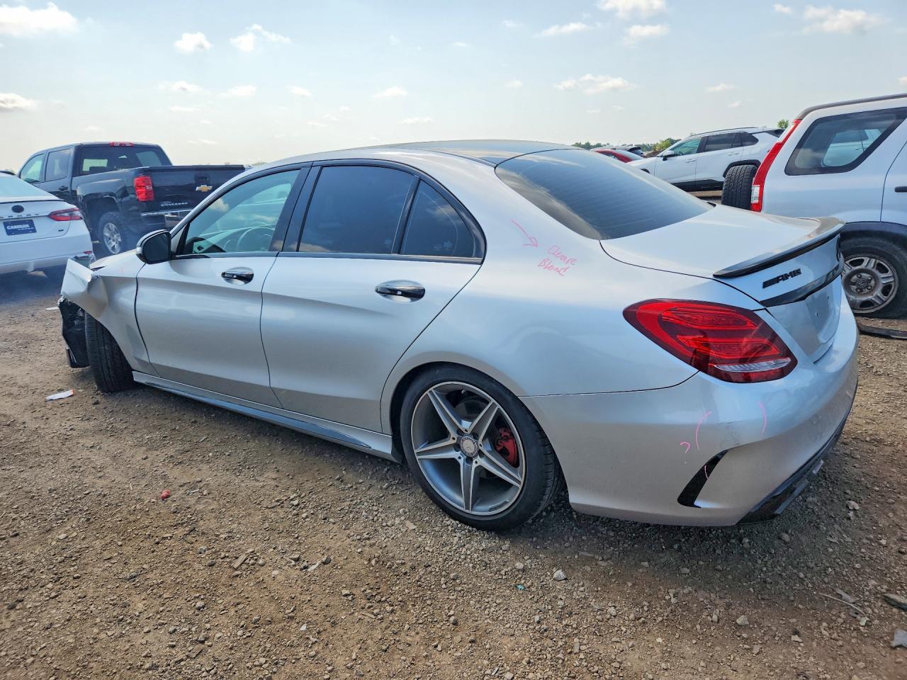 2015 Mercedes-benz C 400 4matic Silver vin: 55SWF6GBXFU027329