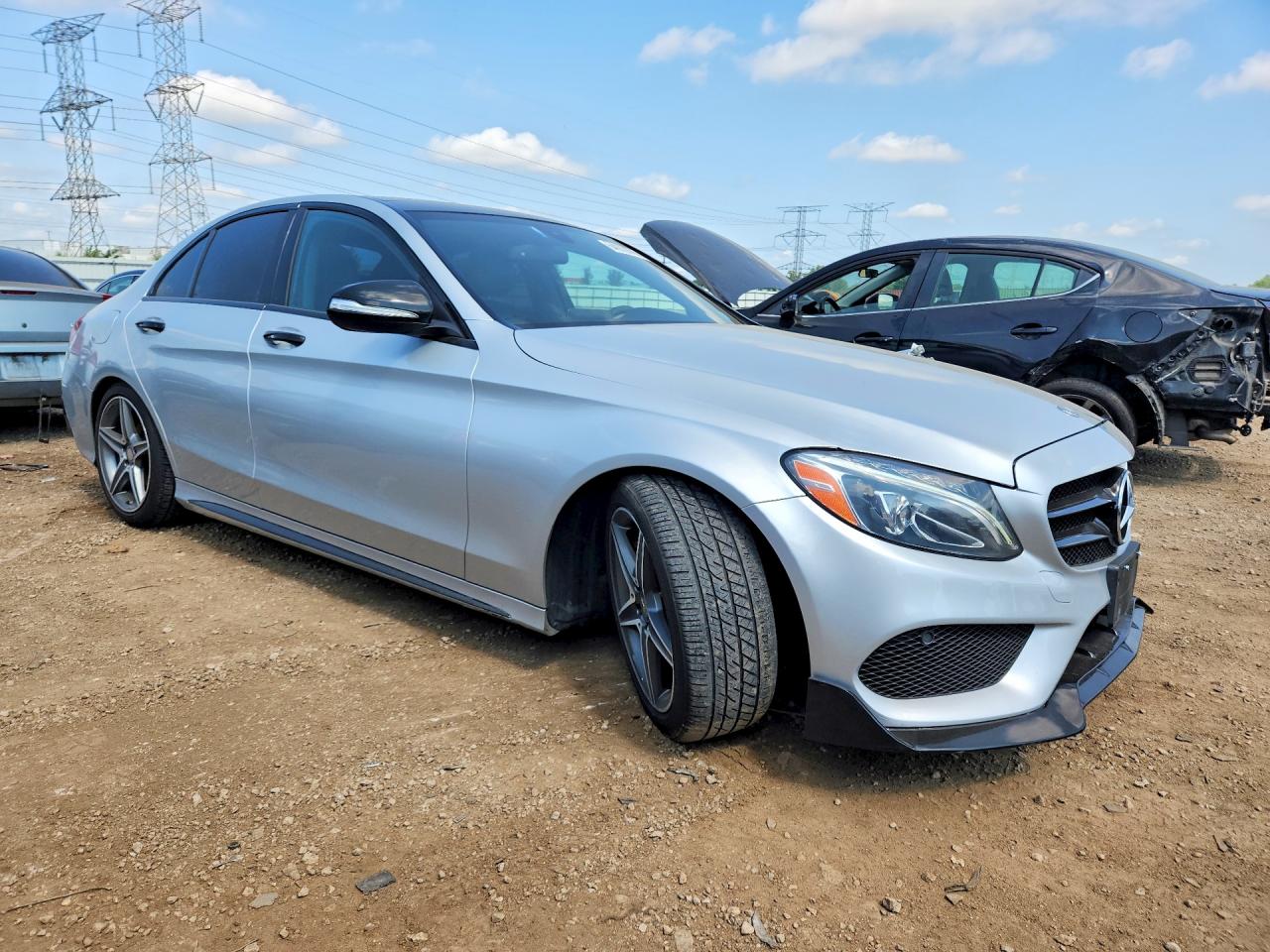 2015 Mercedes-benz C 400 4matic Silver vin: 55SWF6GBXFU027329