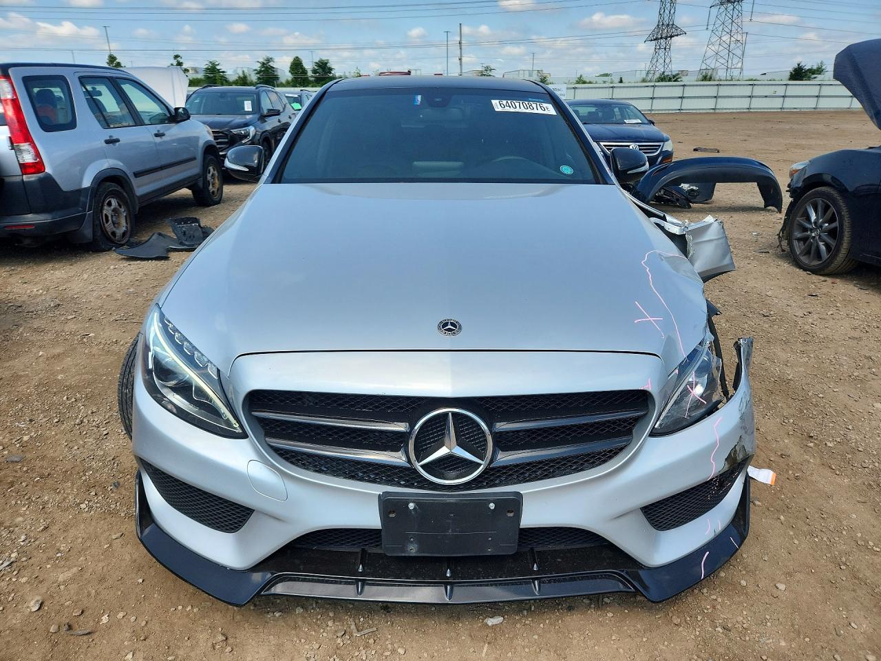 2015 Mercedes-benz C 400 4matic Silver vin: 55SWF6GBXFU027329