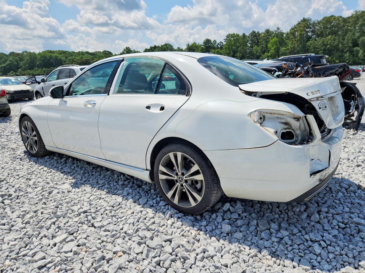 2019 Mercedes-benz C 300 Белый vin: 55SWF8DB4KU289311