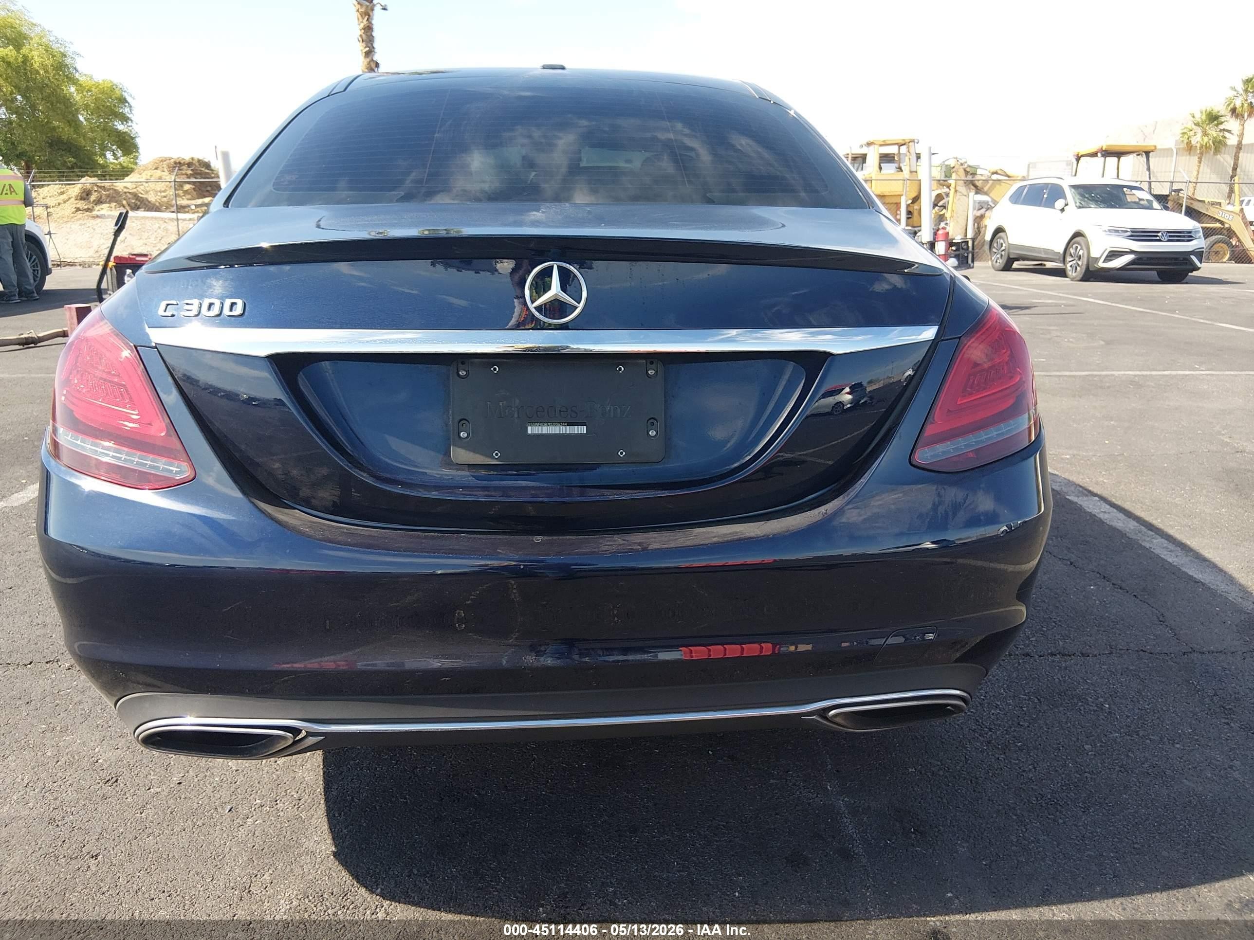 2019 Mercedes-benz C 300 Синий vin: 55SWF8DB7KU306344