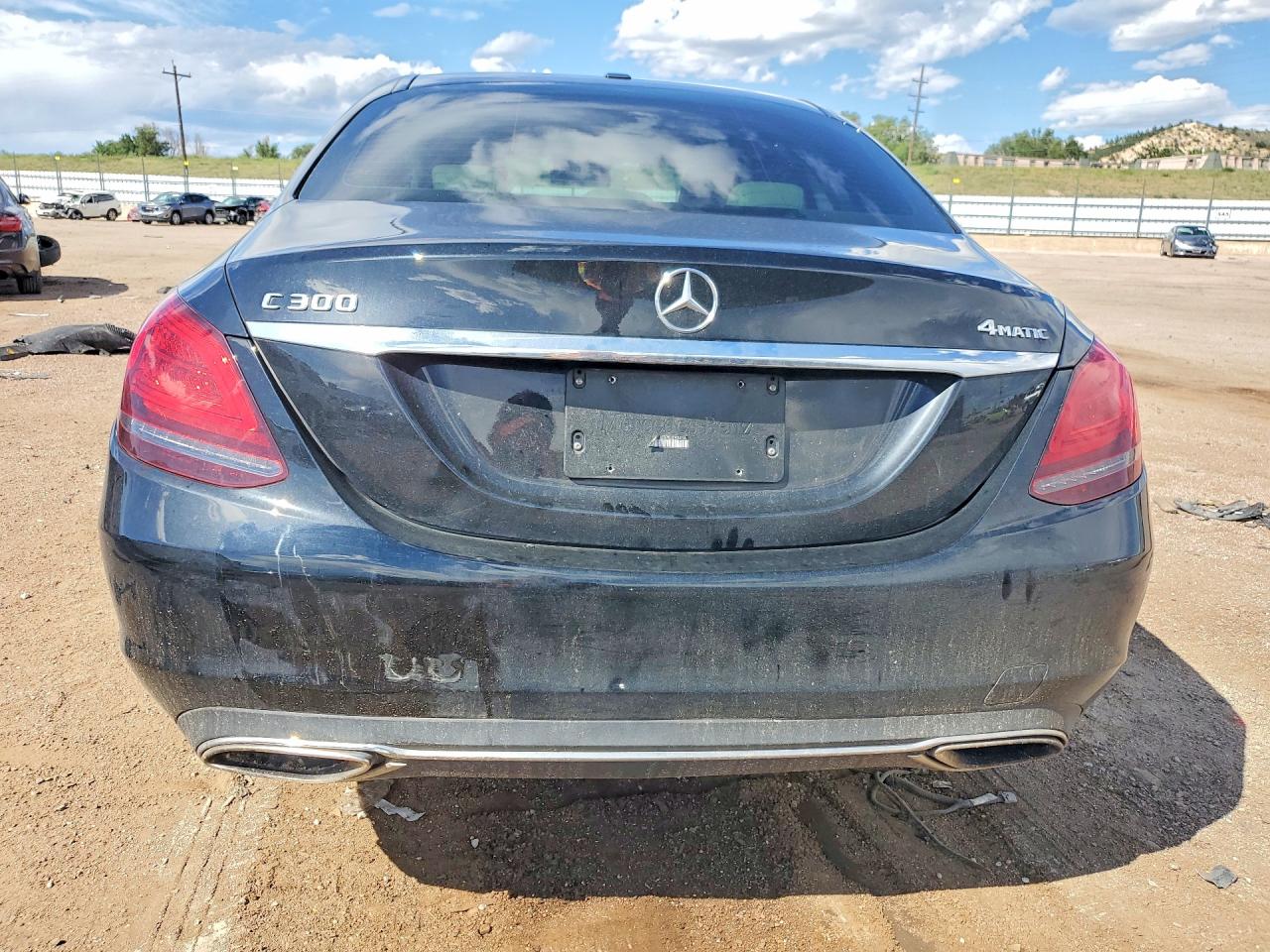 2019 Mercedes-benz C 300 4matic Черный vin: 55SWF8EB7KU293416