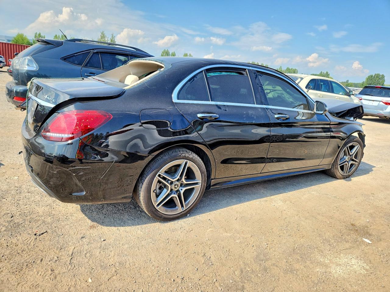 2019 Mercedes-benz C 300 4matic Черный vin: 55SWF8EBXKU287481