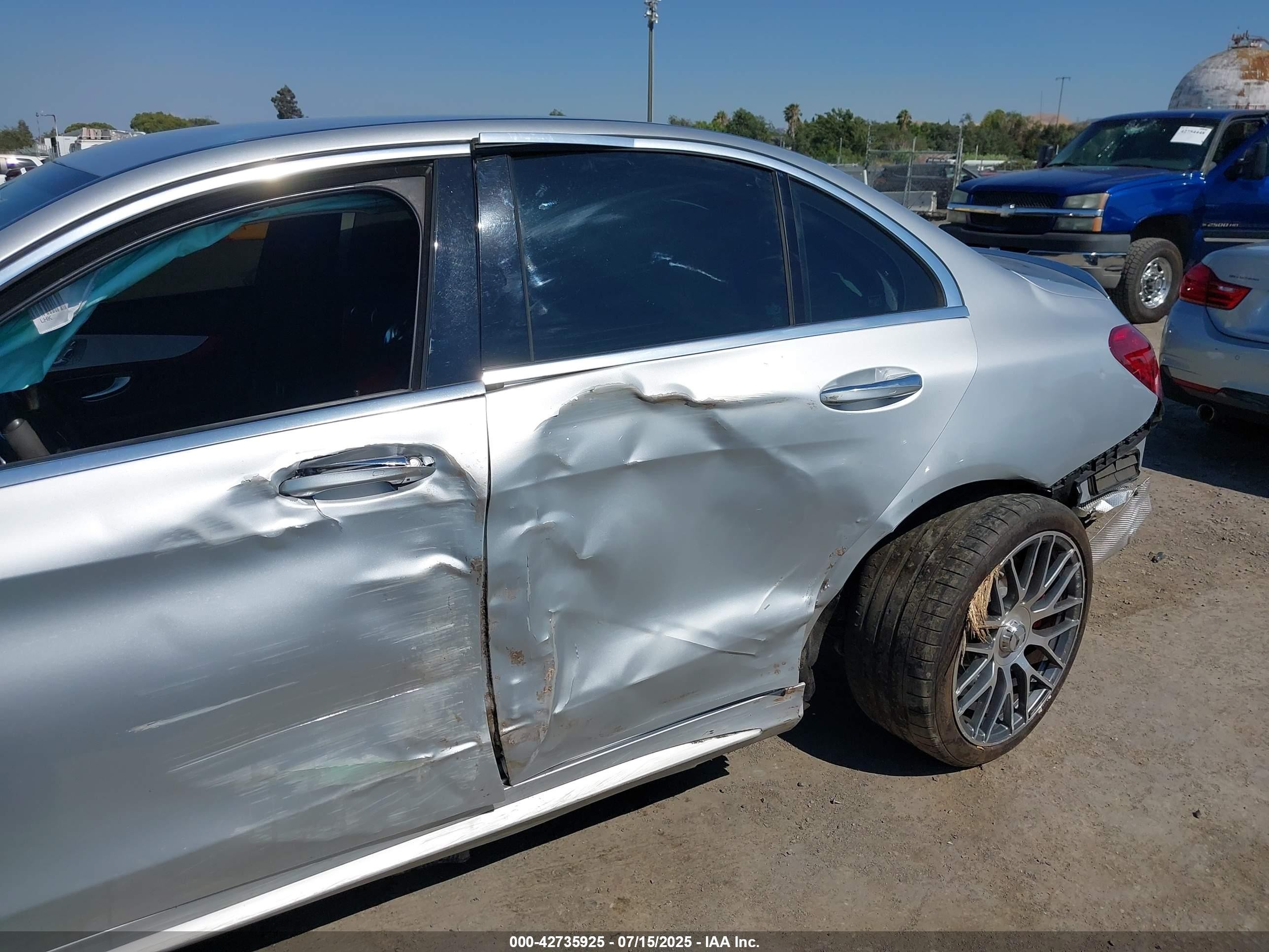 2016 Mercedes-benz Amg C 63 S Silver vin: 55SWF8HB0GU100638