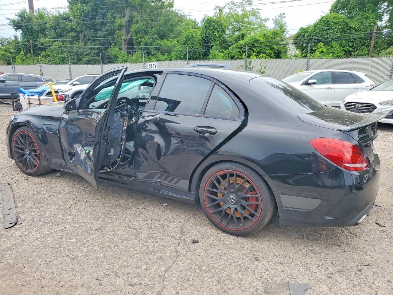 2015 Mercedes-benz C 63 Amg-s Black vin: 55SWF8HB2FU088863
