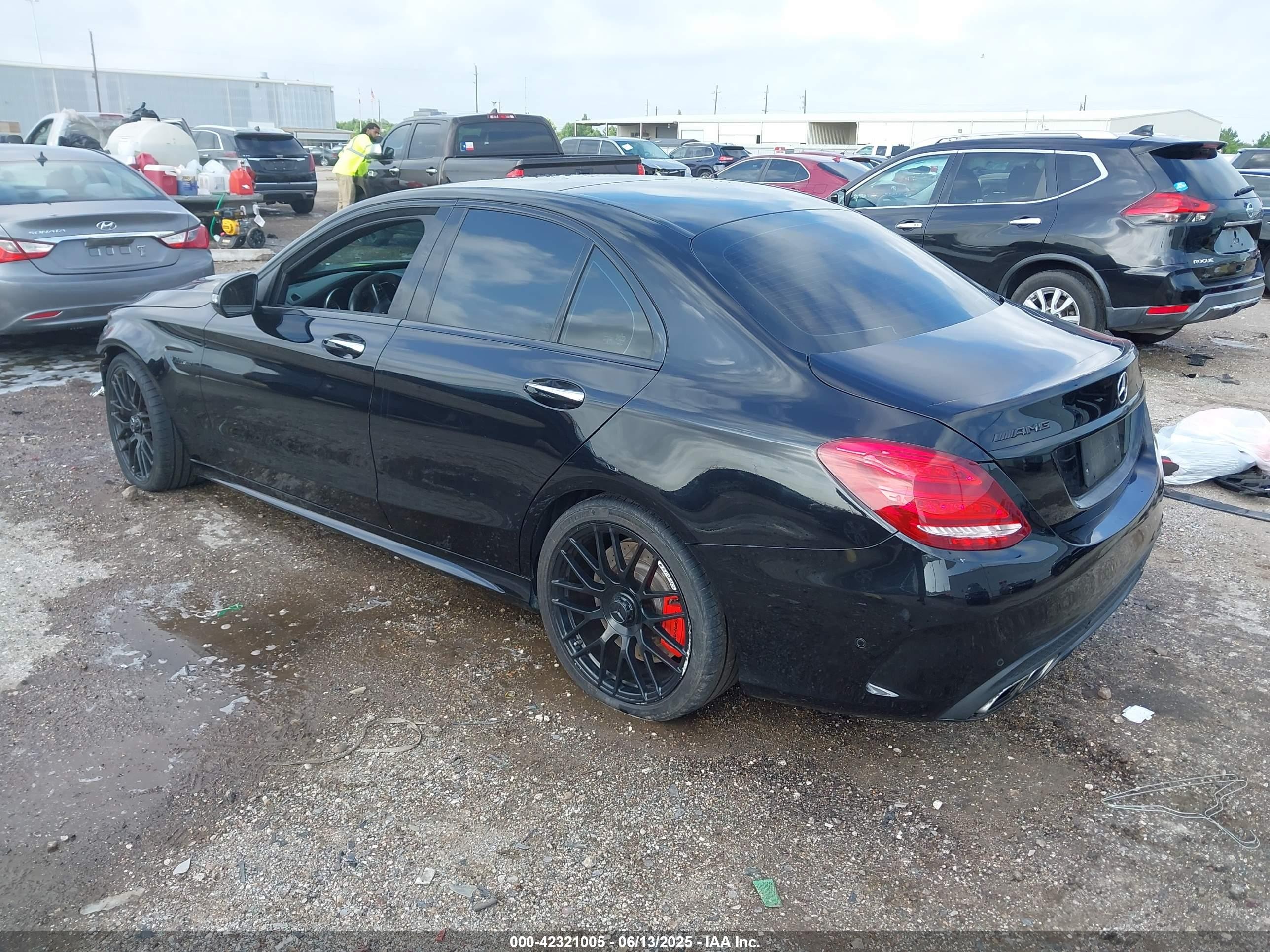 2016 Mercedes-benz Amg C 63 S Black vin: 55SWF8HB2GU114685