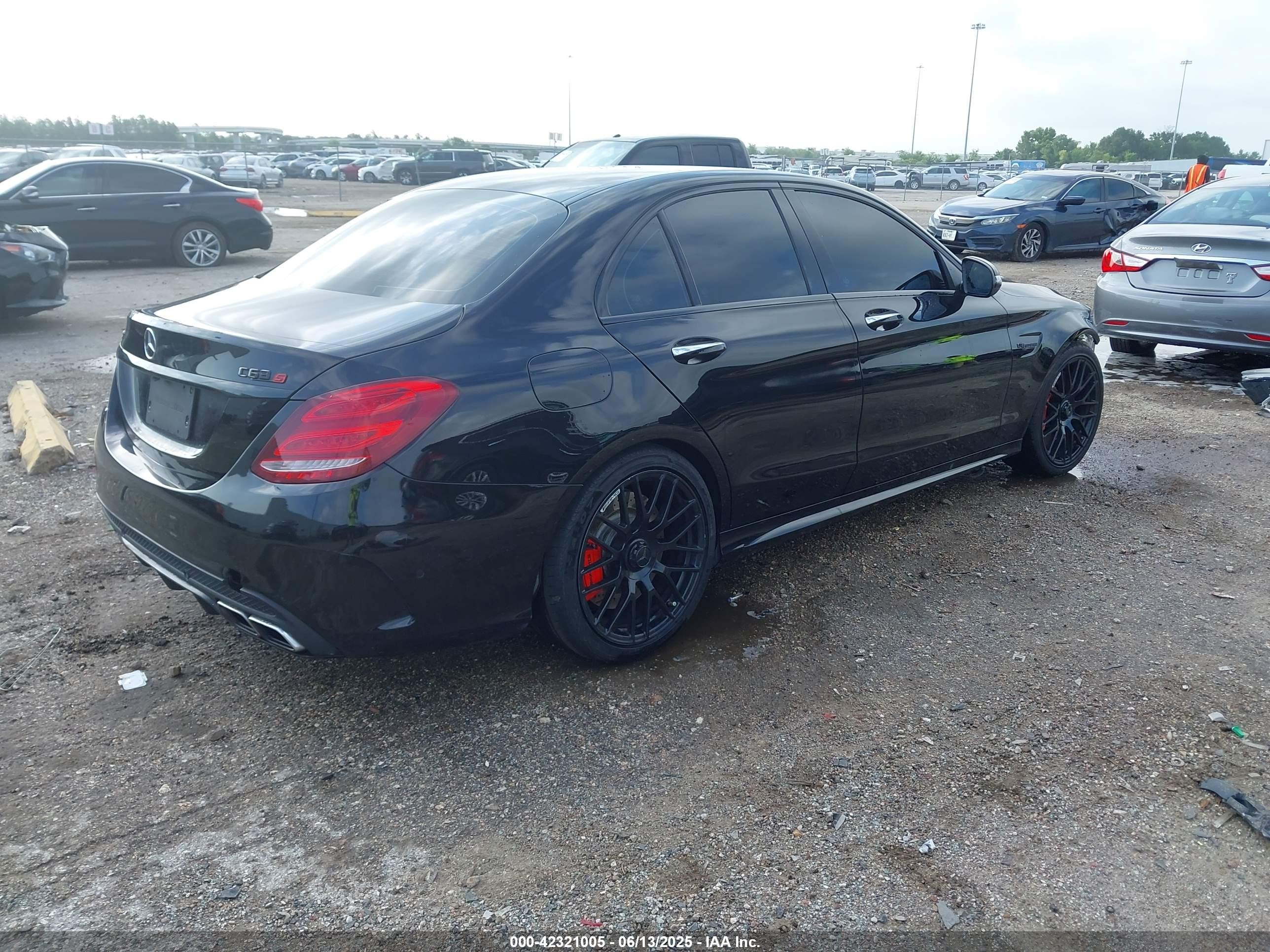 2016 Mercedes-benz Amg C 63 S Black vin: 55SWF8HB2GU114685