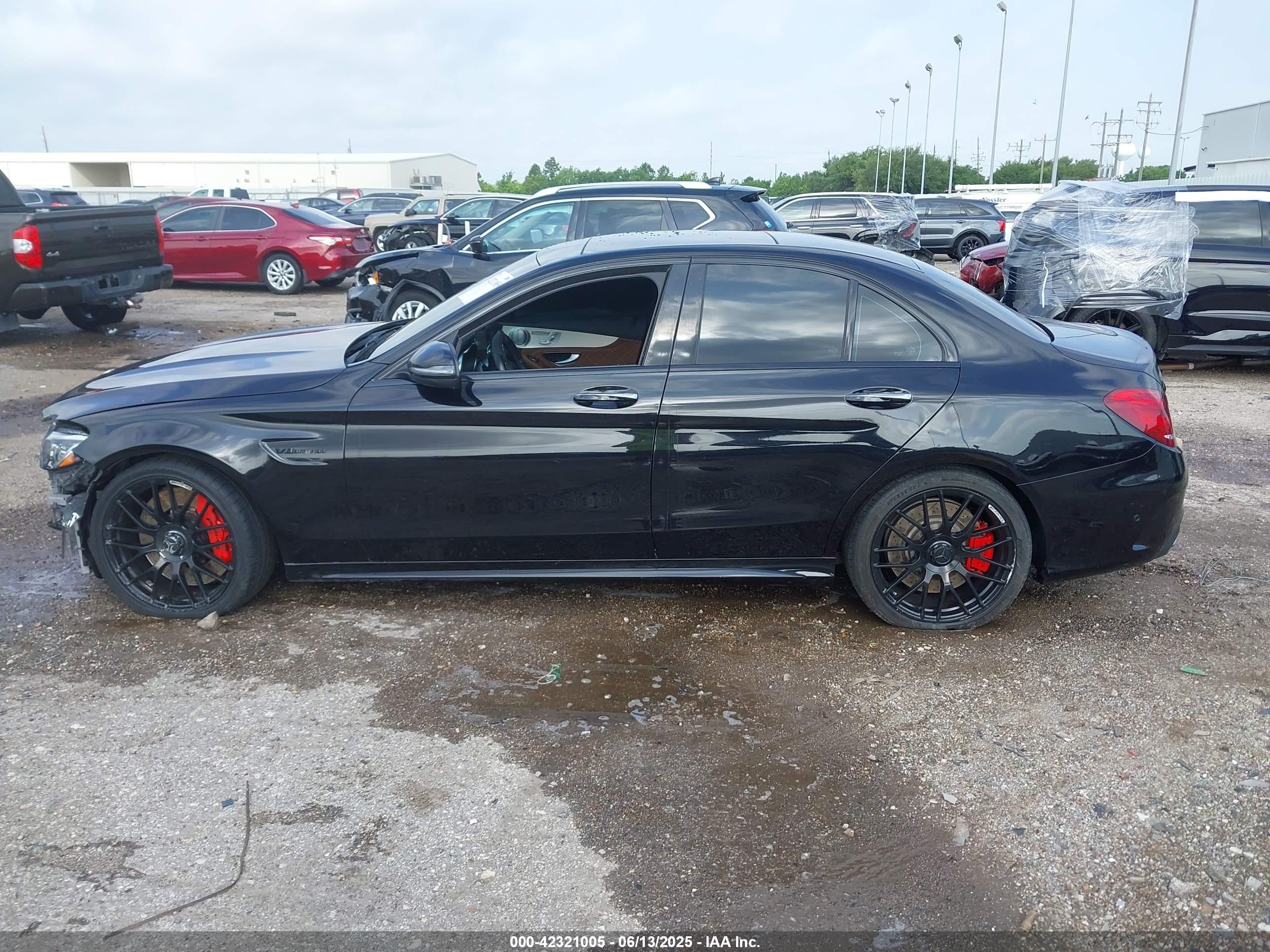 2016 Mercedes-benz Amg C 63 S Black vin: 55SWF8HB2GU114685