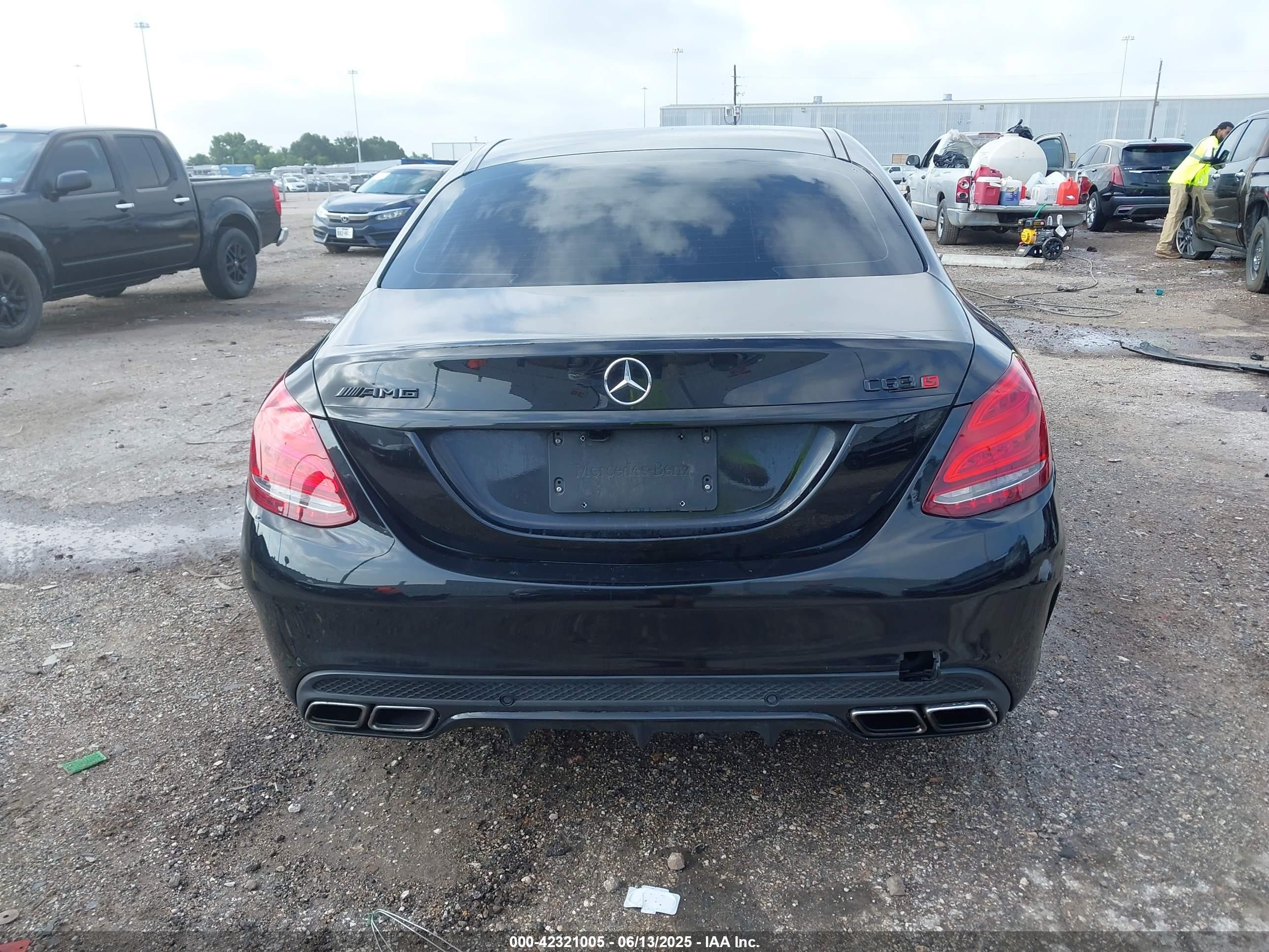 2016 Mercedes-benz Amg C 63 S Black vin: 55SWF8HB2GU114685