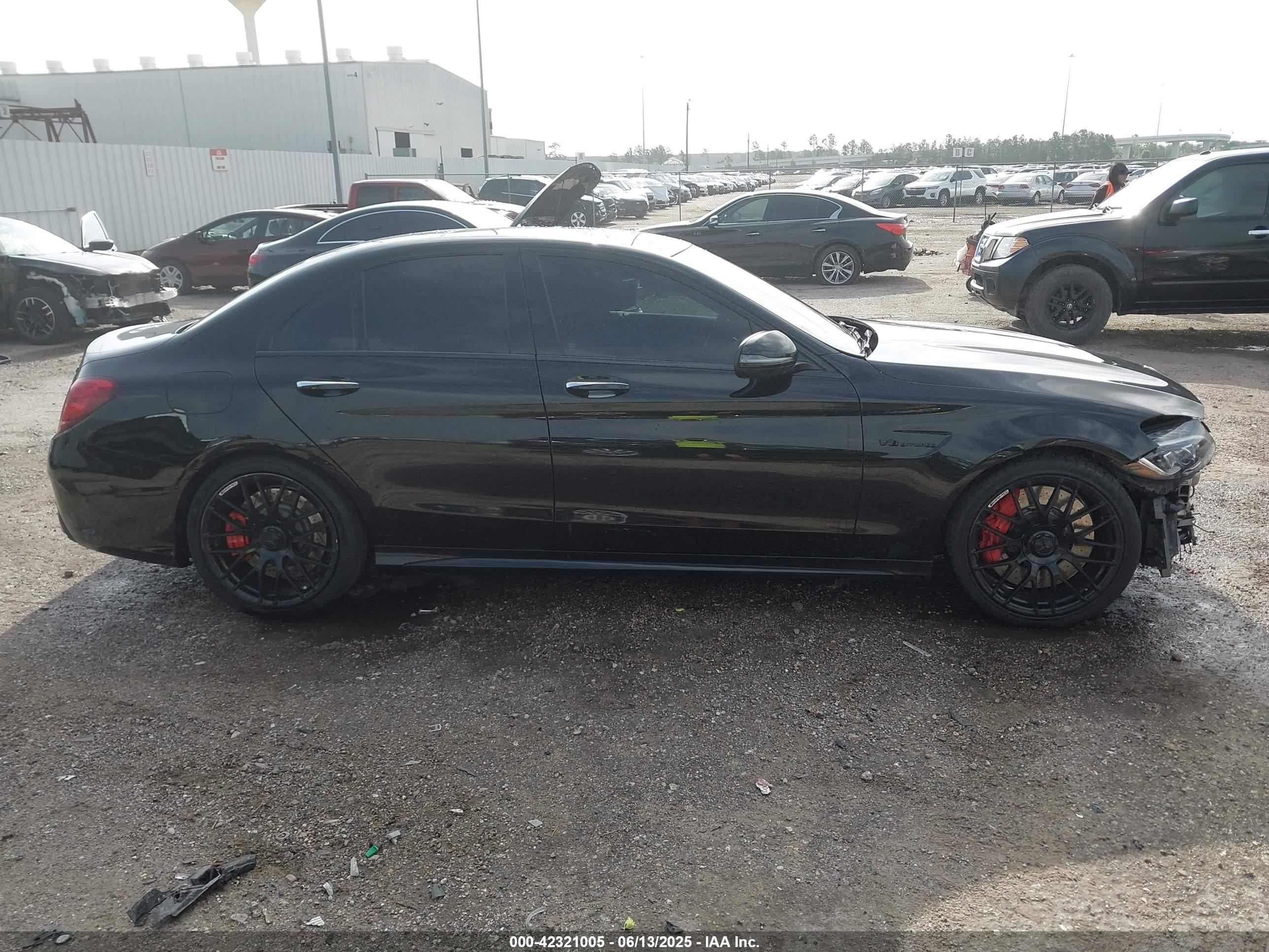 2016 Mercedes-benz Amg C 63 S Black vin: 55SWF8HB2GU114685