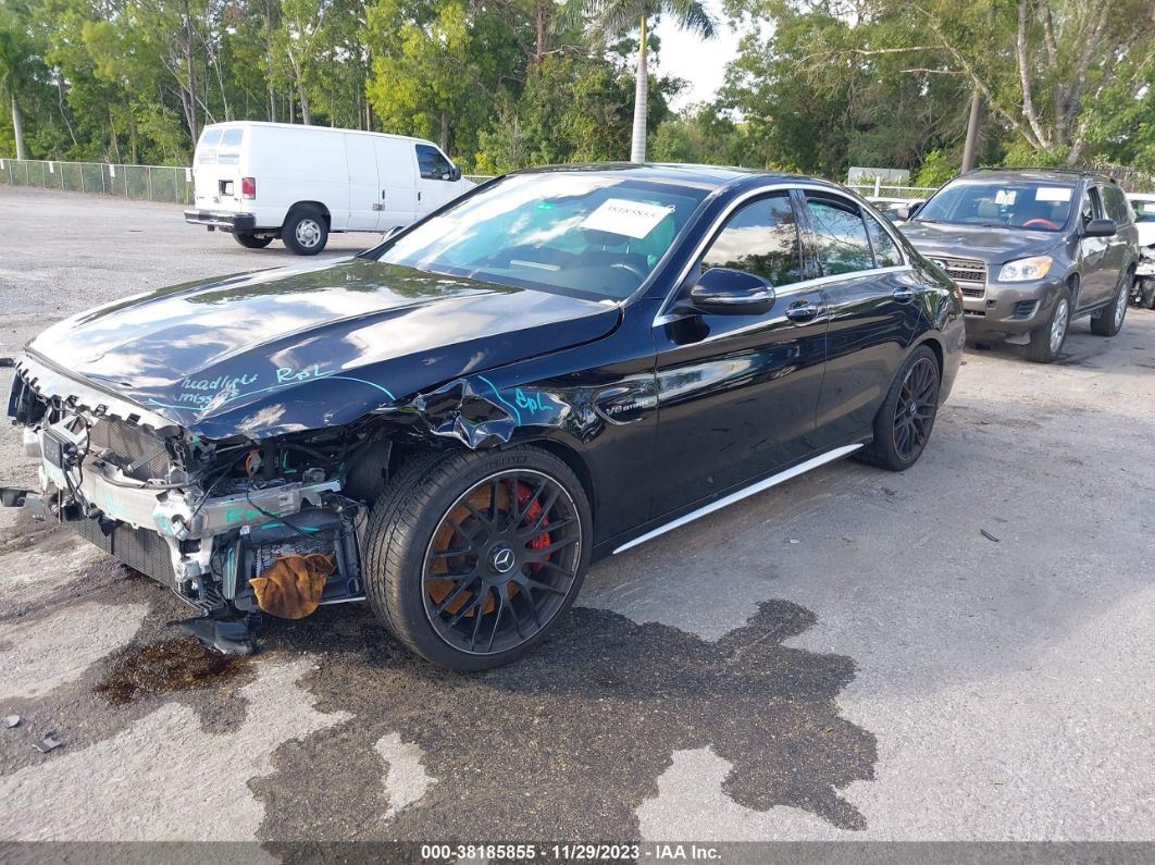 2019 Mercedes-benz Amg C 63 S Black vin: 55SWF8HB2KU316208