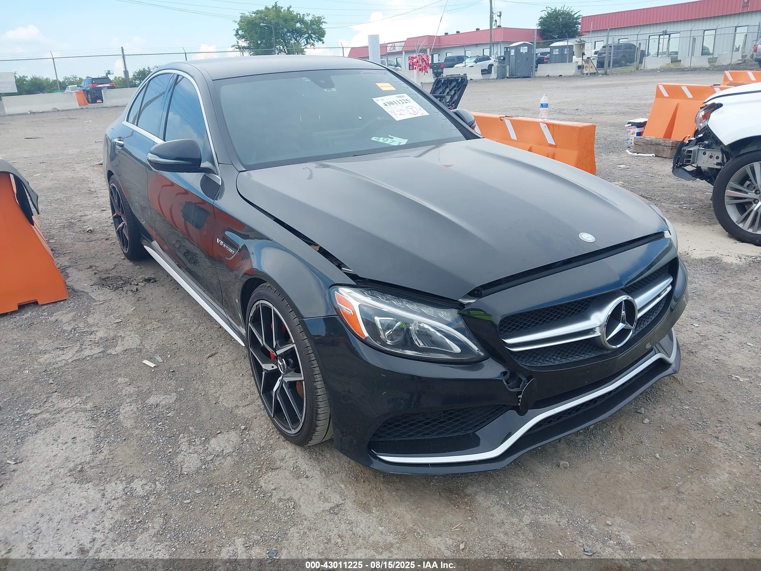 2016 Mercedes-benz Amg C 63 S Black vin: 55SWF8HB5GU110923