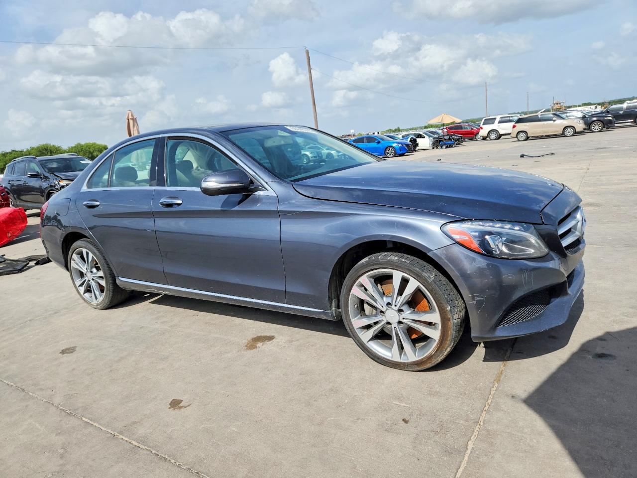 2015 Mercedes-benz C 300 4matic Gray vin: 55SWF4KB5FU003497