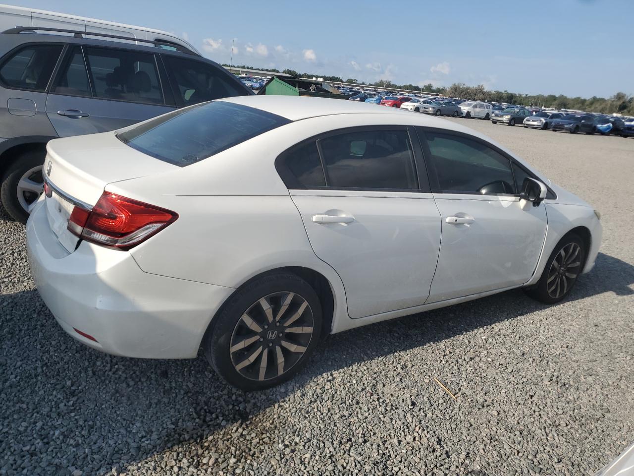 2015 Honda Civic Exl White vin: 19XFB2F95FE079378