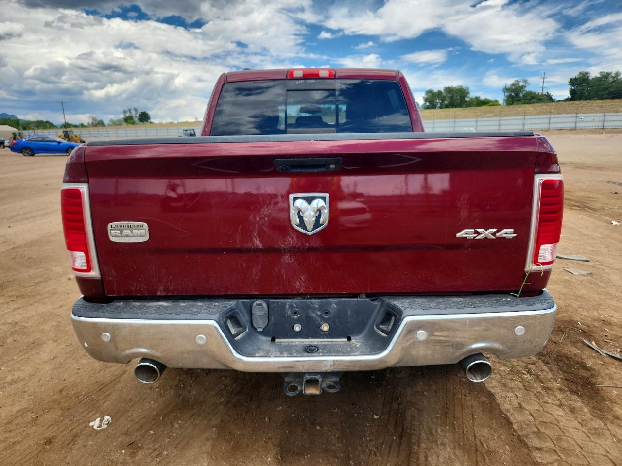 2015 Ram 1500 Longhorn Red vin: 1C6RR7PM2FS761289