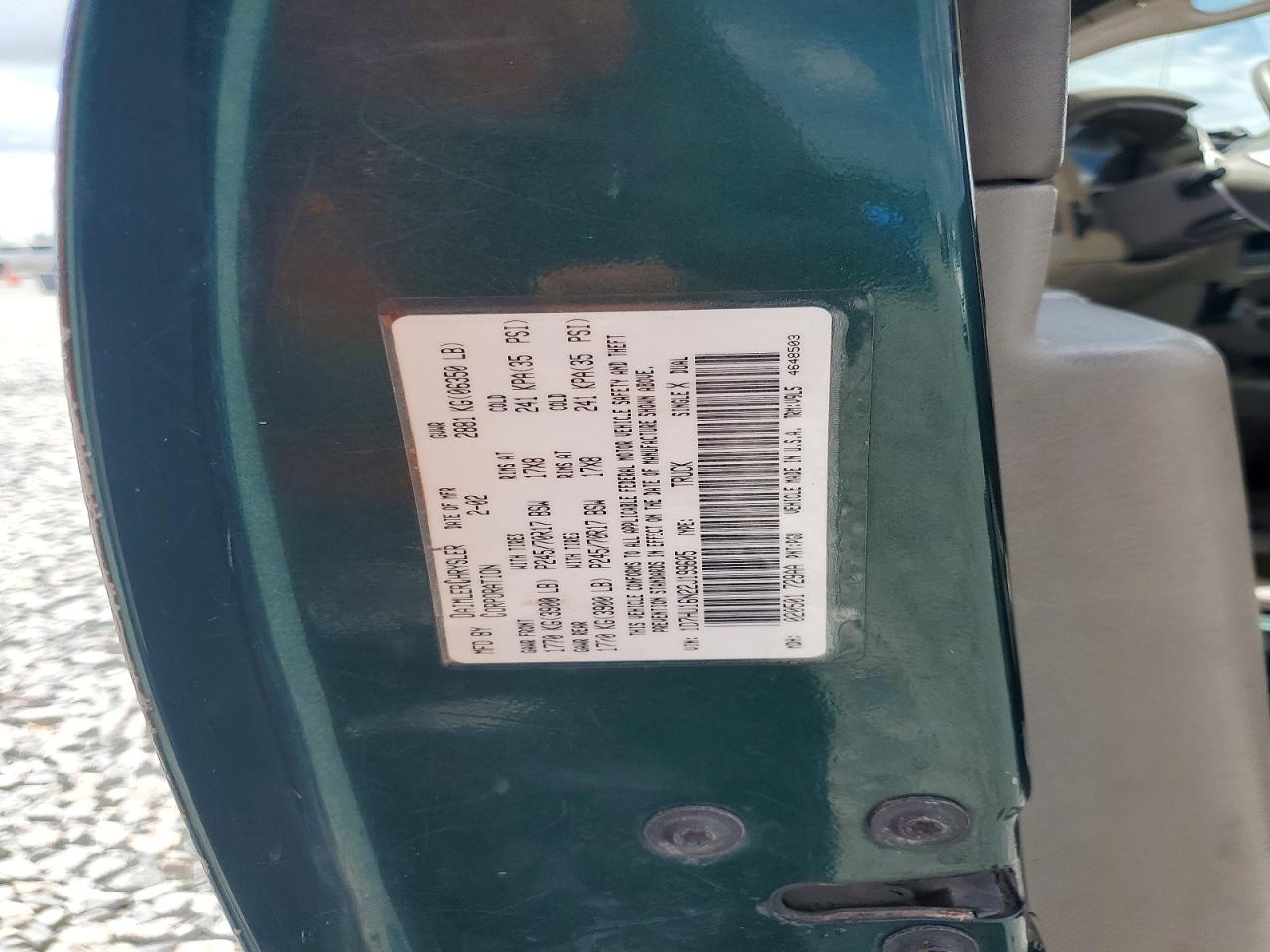 2002 Dodge Ram 1500 Green vin: 1D7HU16N22J199605