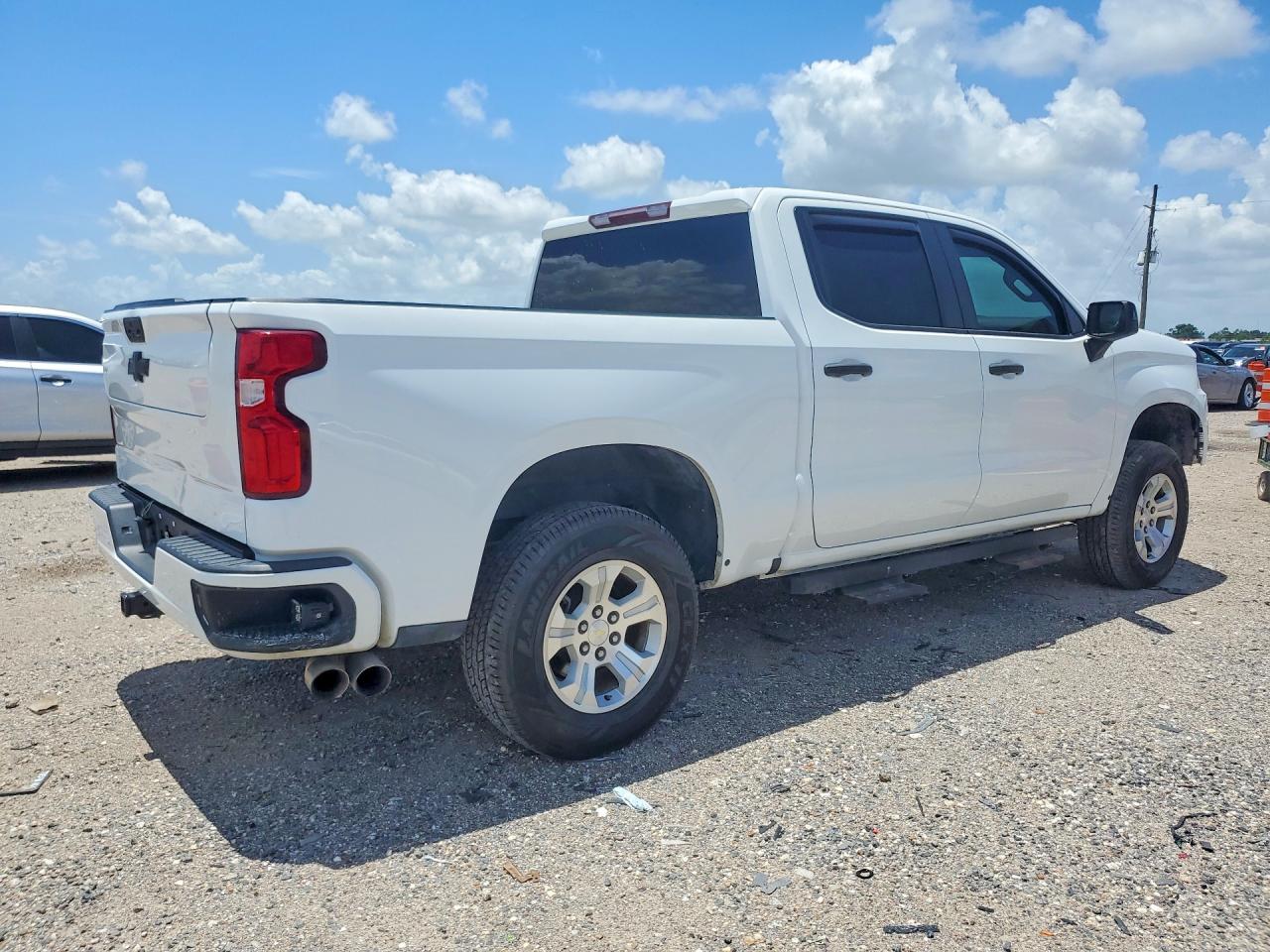 2021 Chevrolet Silverado K1500 Custom White vin: 3GCPYBEK1MG315288
