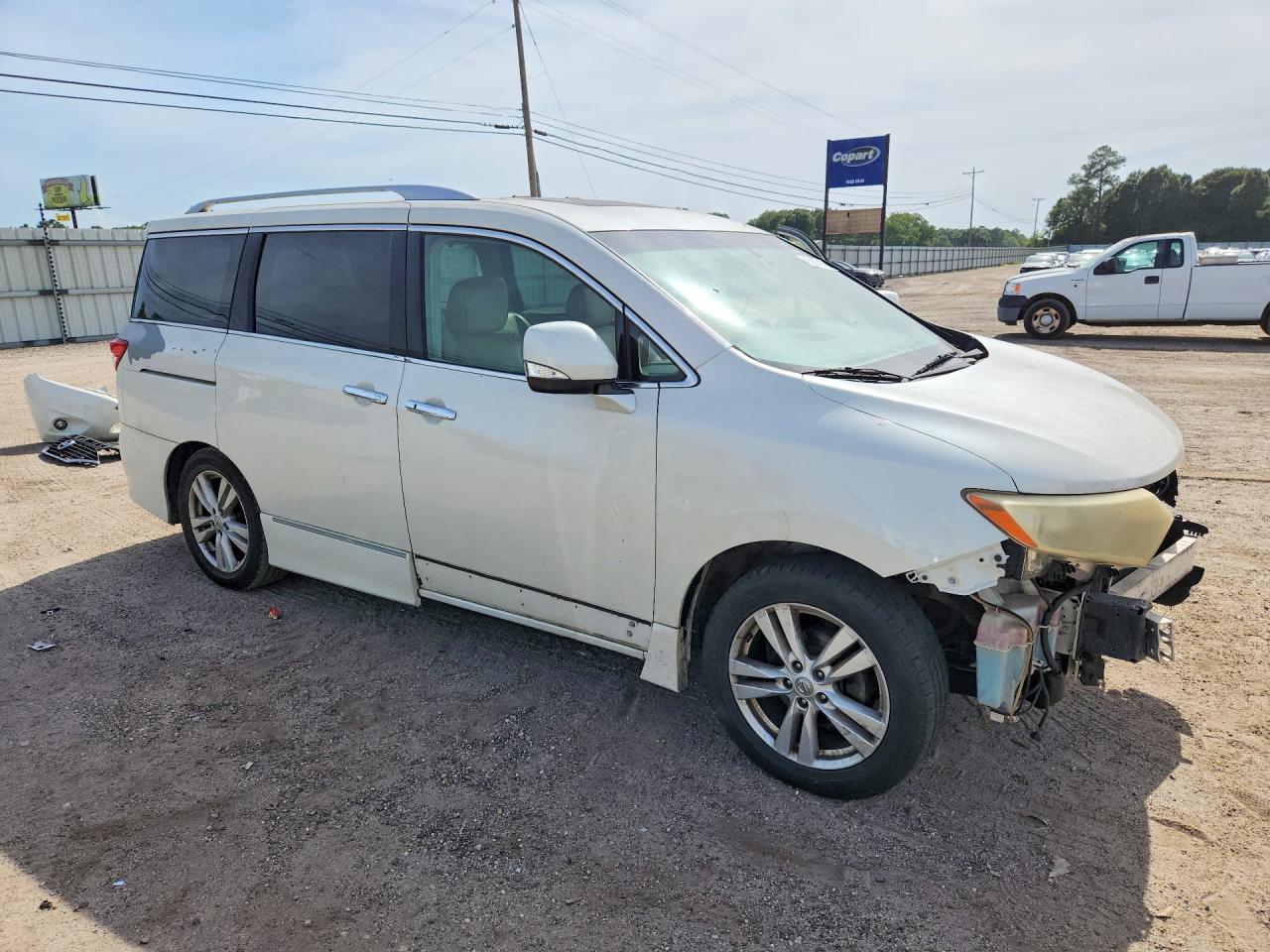 2012 Nissan Quest 3.5 S White vin: JN8AE2KP8C9040181